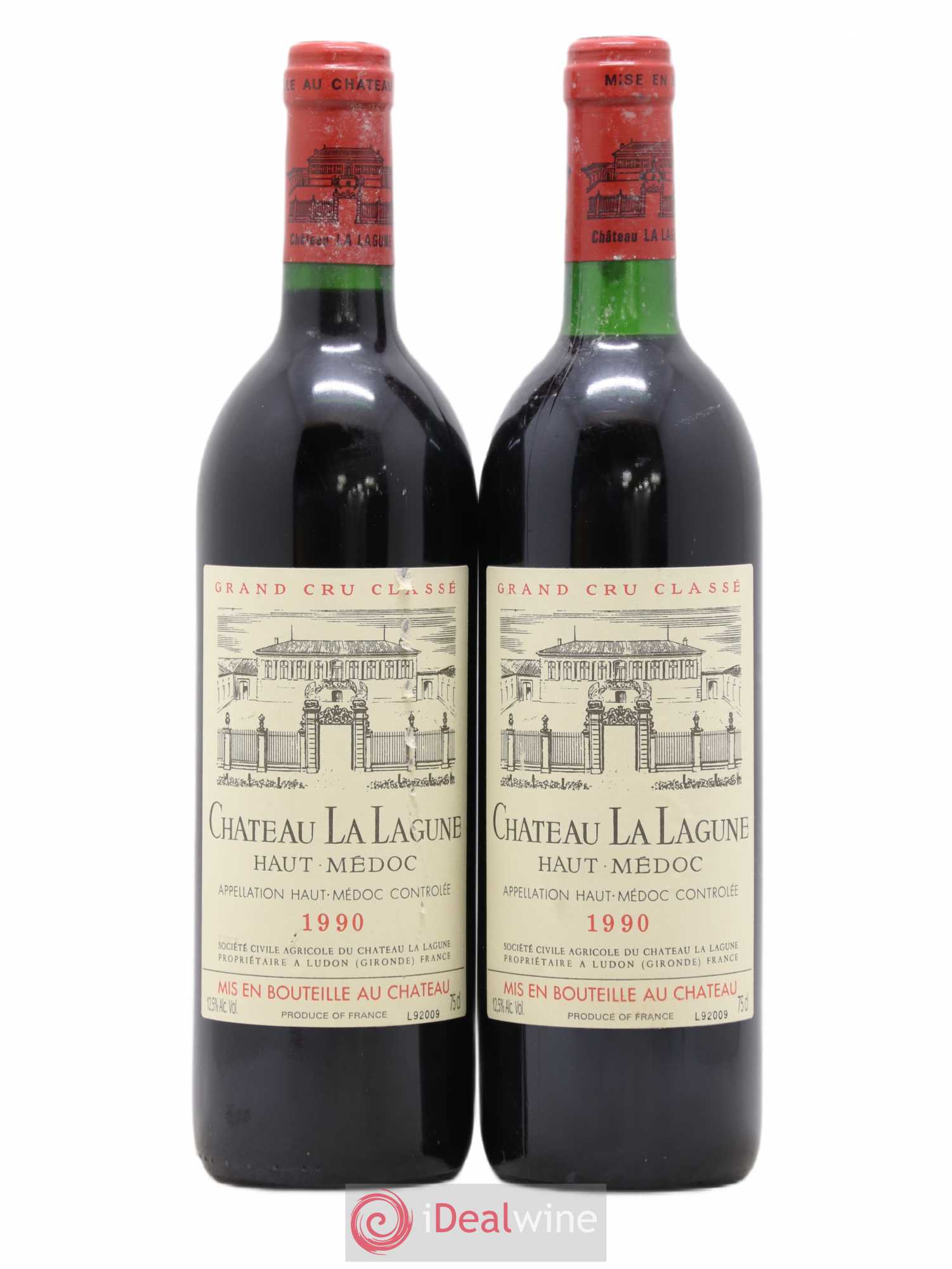 Château la Lagune 3ème Grand Cru Classé 1990 - Lot de 2 bouteilles - 0