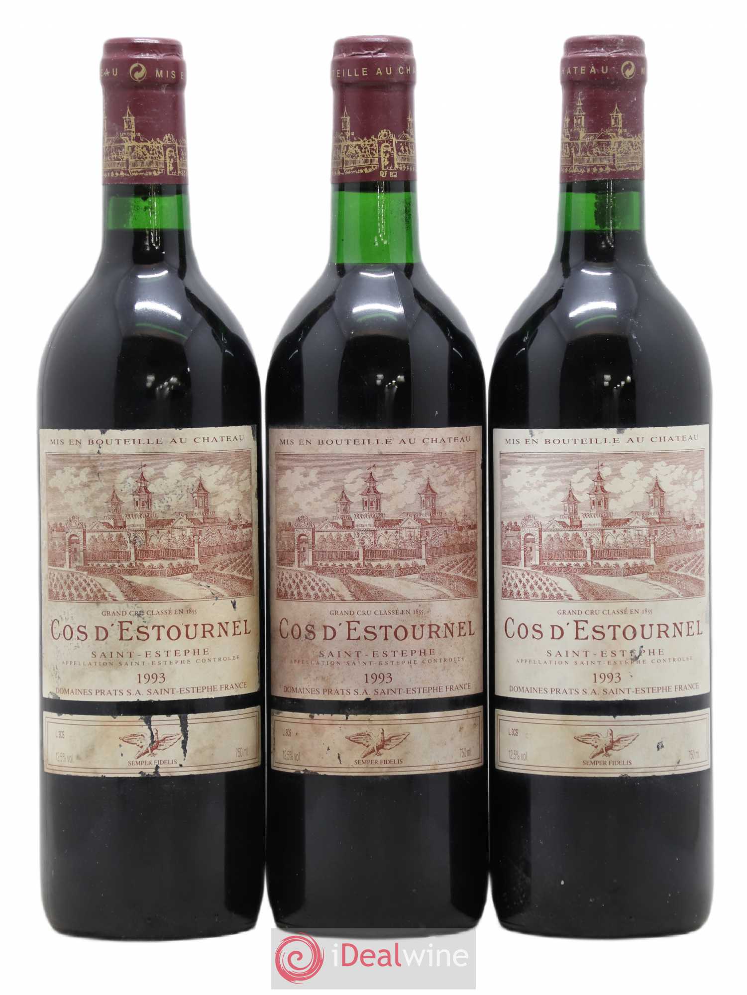 Cos d'Estournel 2ème Grand Cru Classé 1993 - Lot de 3 bouteilles - 0