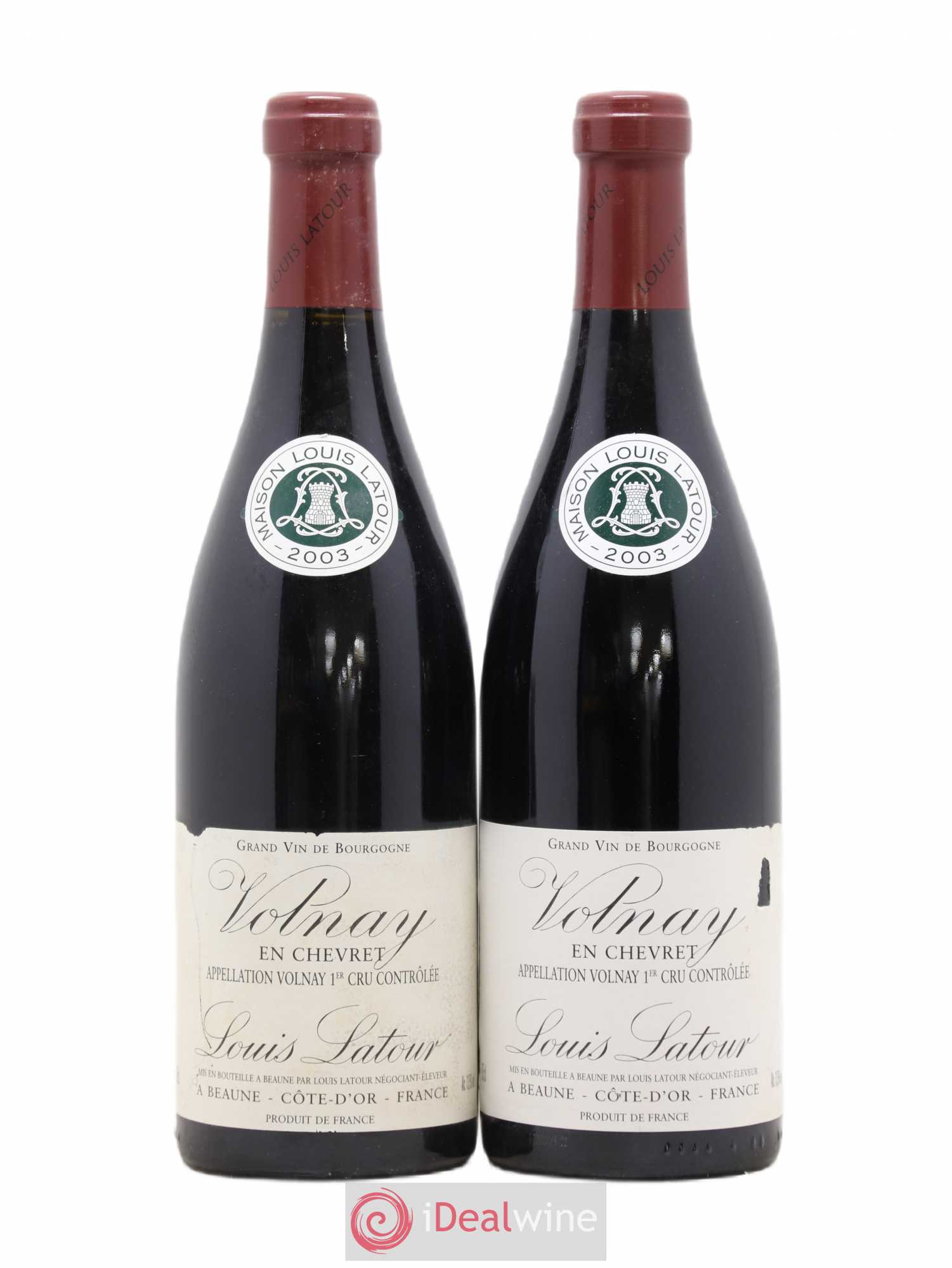 Volnay 1er Cru En Chevret Louis Latour 2003 - Lot de 2 bouteilles - 0