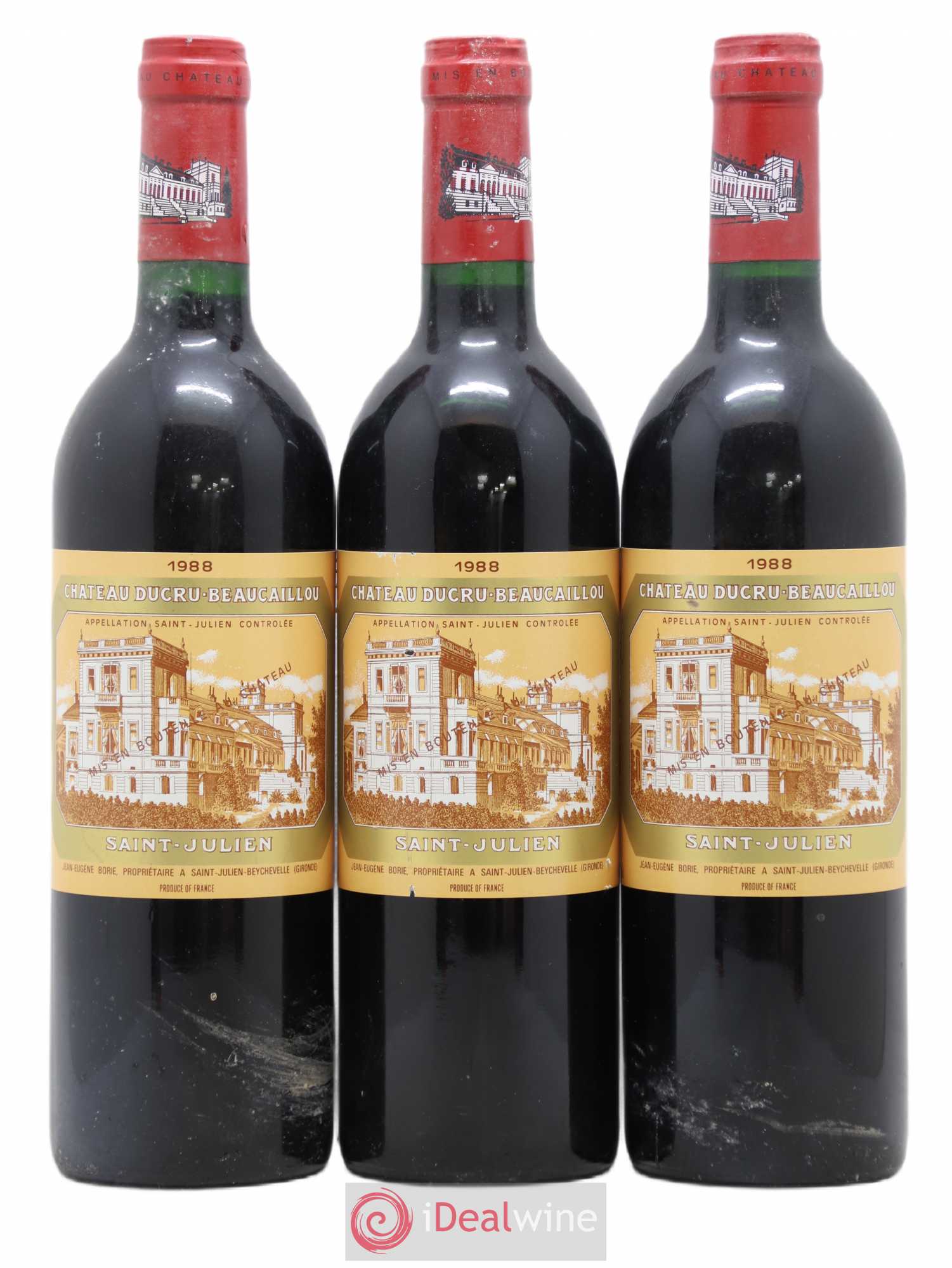 Château Ducru Beaucaillou 2ème Grand Cru Classé 1988 - Lot de 3 bouteilles - 0