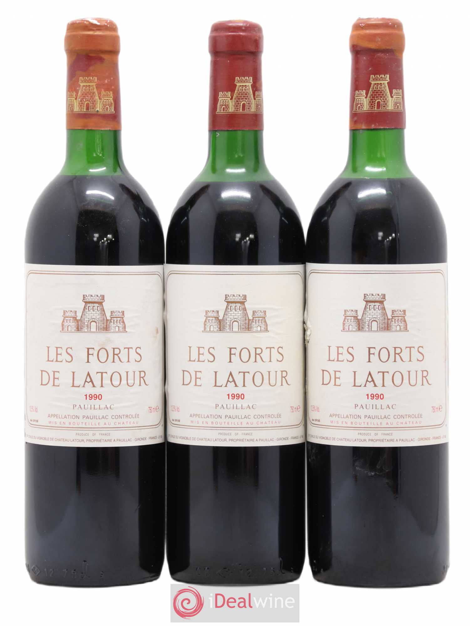 Les Forts de Latour Second Vin 1990 - Lot de 3 bouteilles - 0