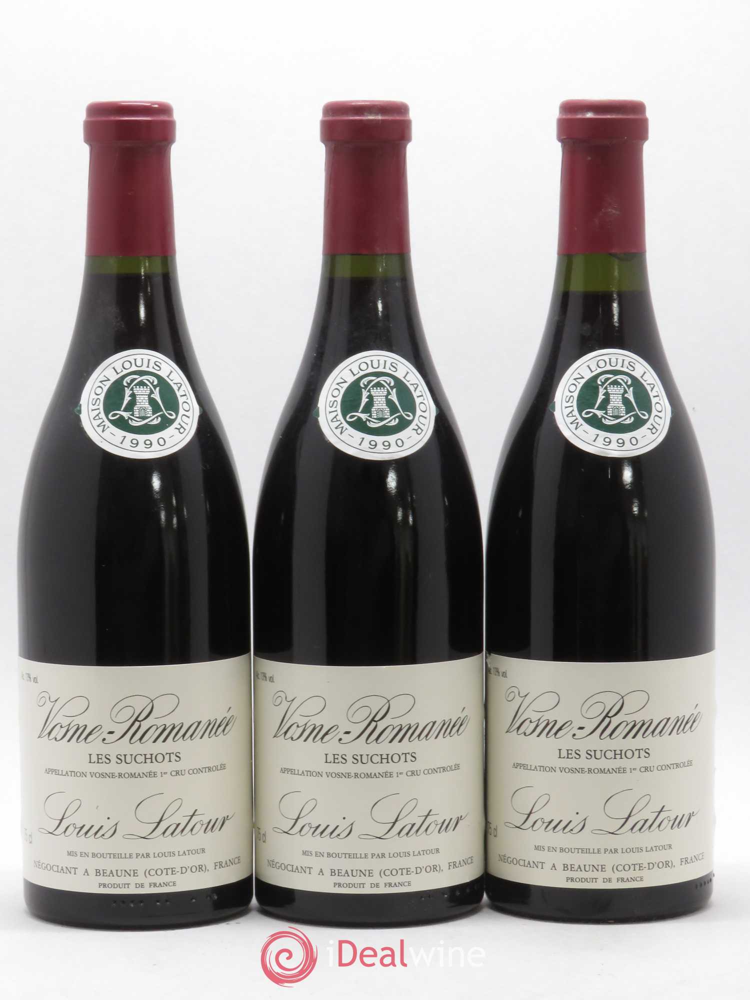 Vosne-Romanée 1er Cru Les Suchots Louis Latour 1990 - Posten von 3 Flaschen - 0