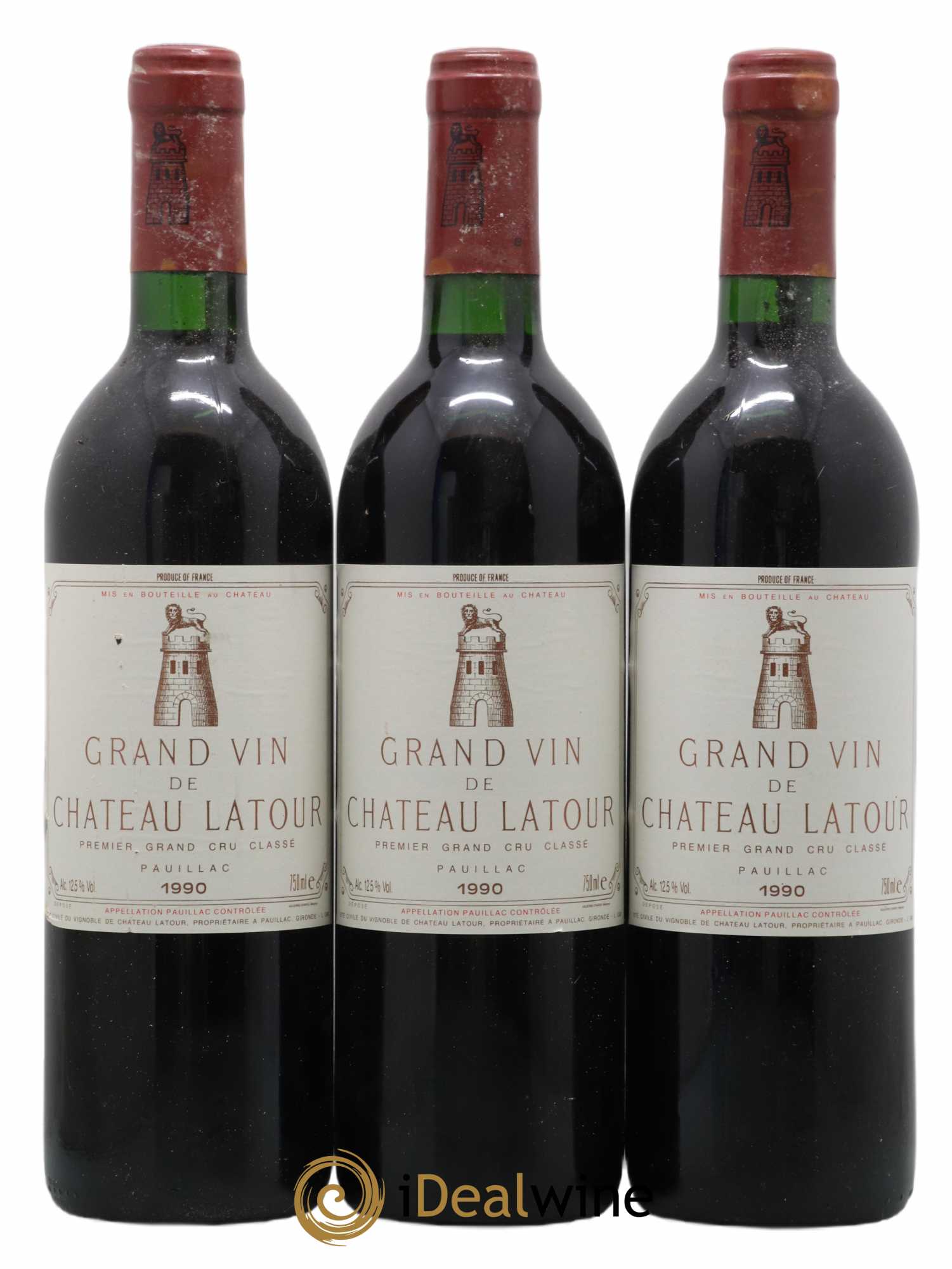 Château Latour 1er Grand Cru Classé 1990 - Lot de 3 bouteilles - 0