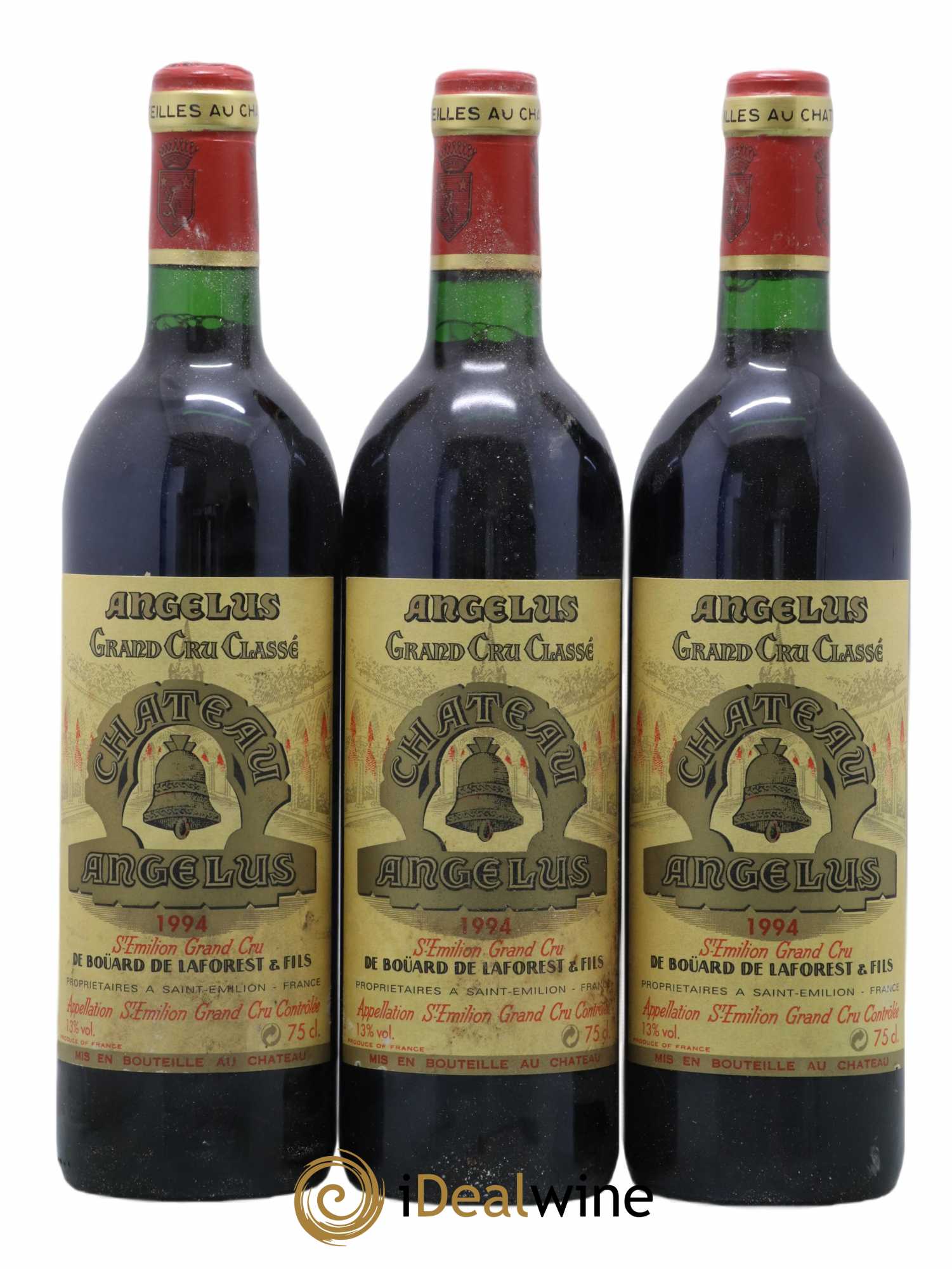 Château Angélus 1er Grand Cru Classé A 1994 - Lot de 3 bouteilles - 0