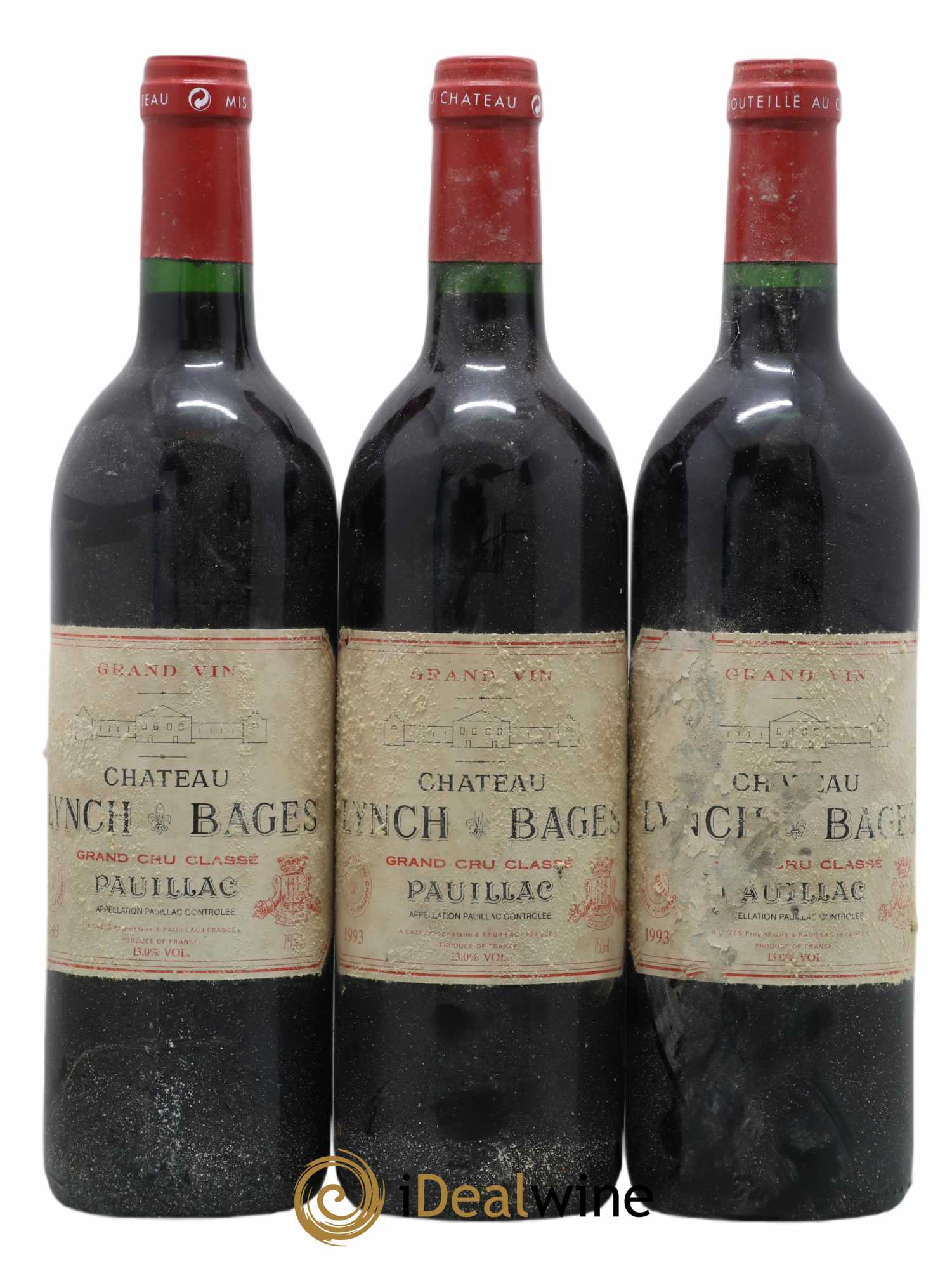 Château Lynch Bages 5ème Grand Cru Classé 1993 - Lot de 3 bouteilles - 0