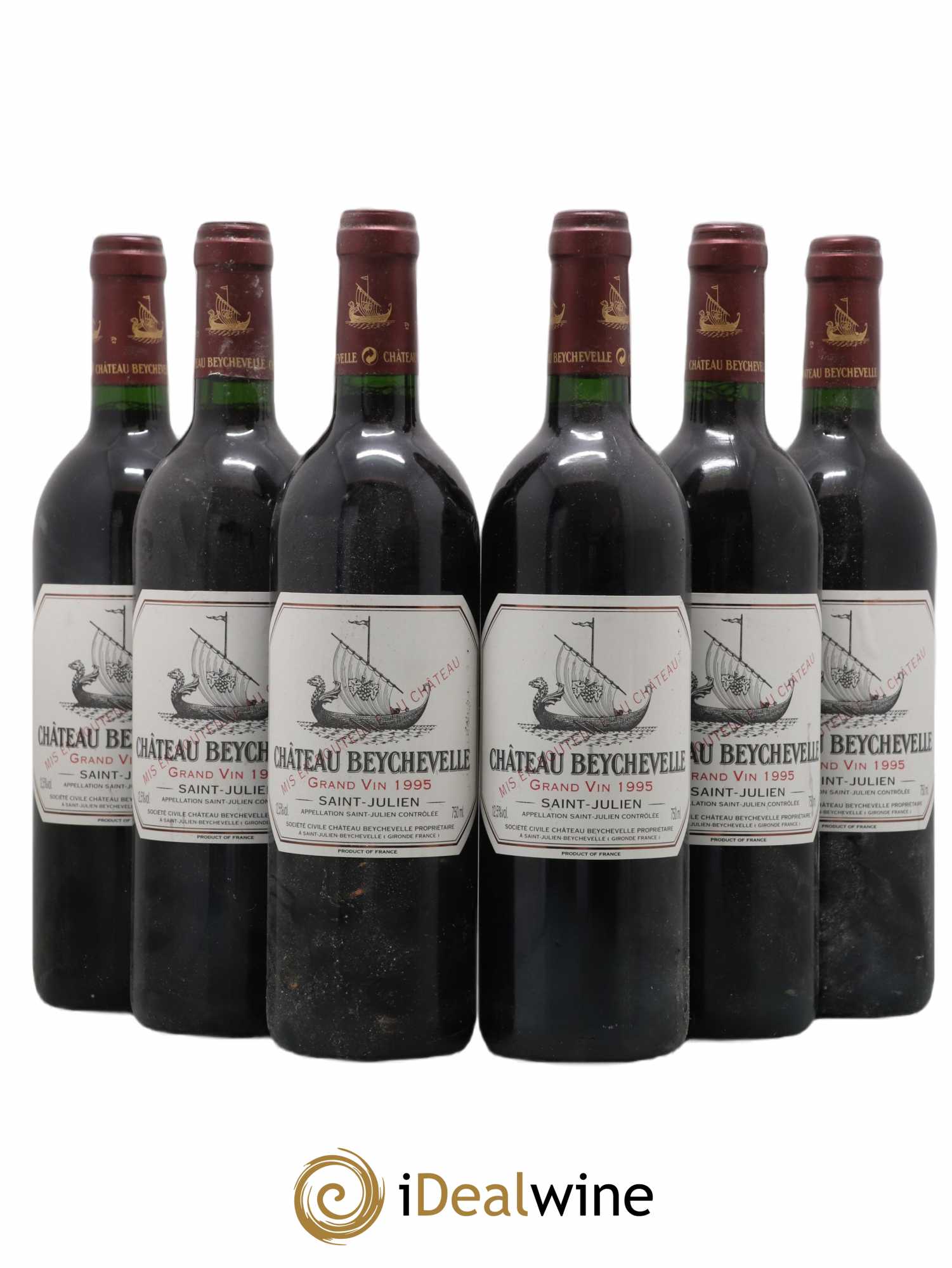 Château Beychevelle 4ème Grand Cru Classé 1995 - Lot de 6 bouteilles - 0