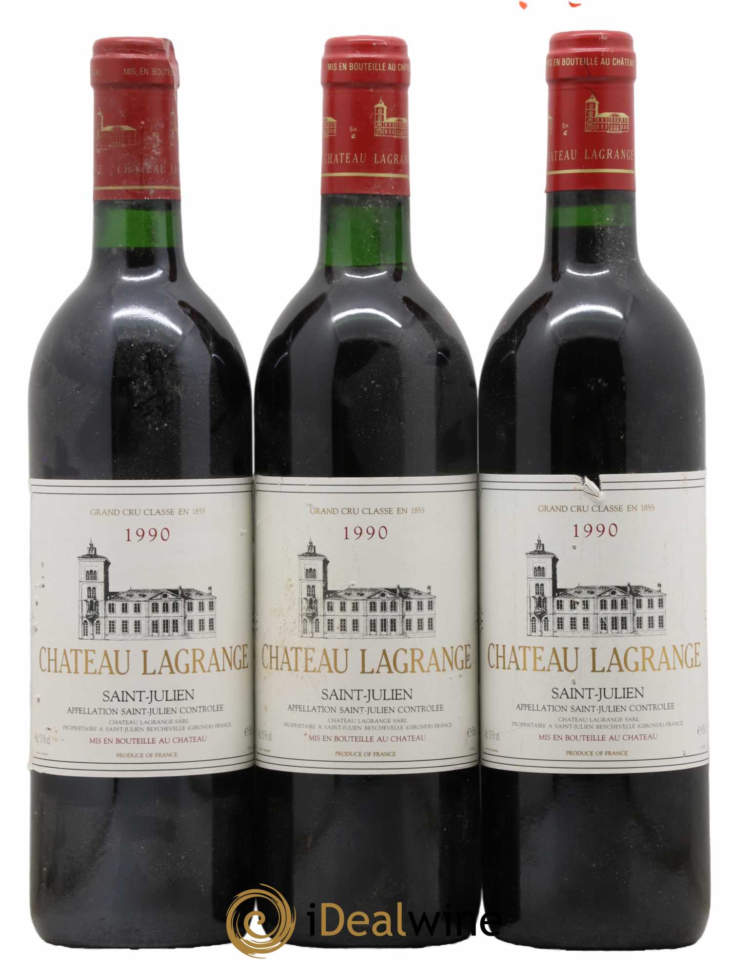 Château Lagrange 3ème Grand Cru Classé 1990 - Lot de 3 bouteilles - 0
