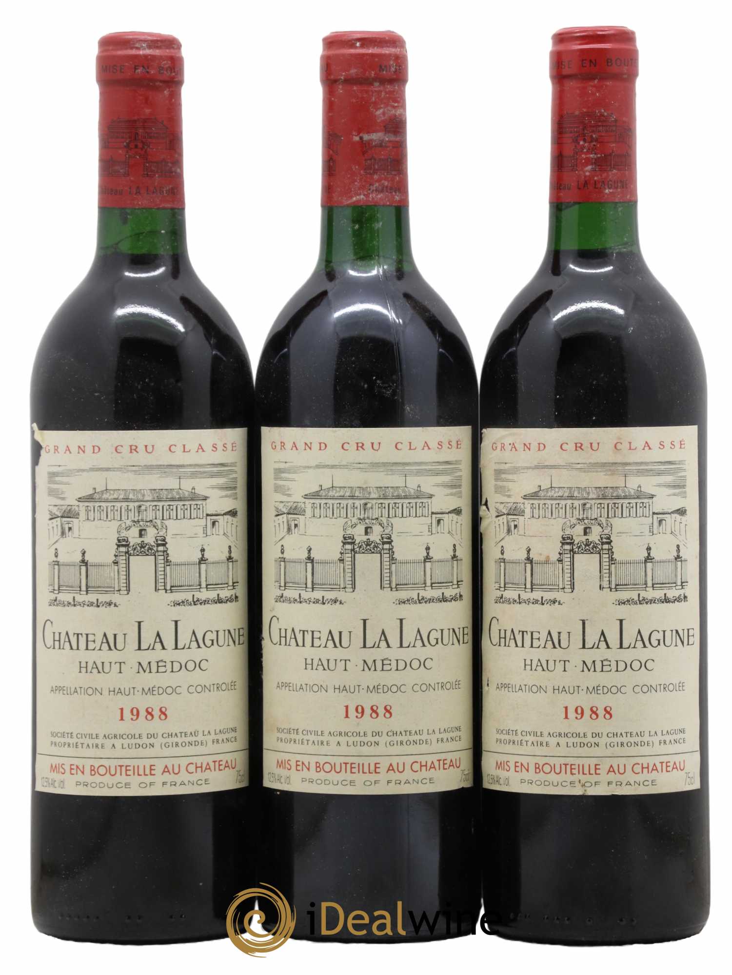 Château la Lagune 3ème Grand Cru Classé 1988 - Lot de 3 bouteilles - 0