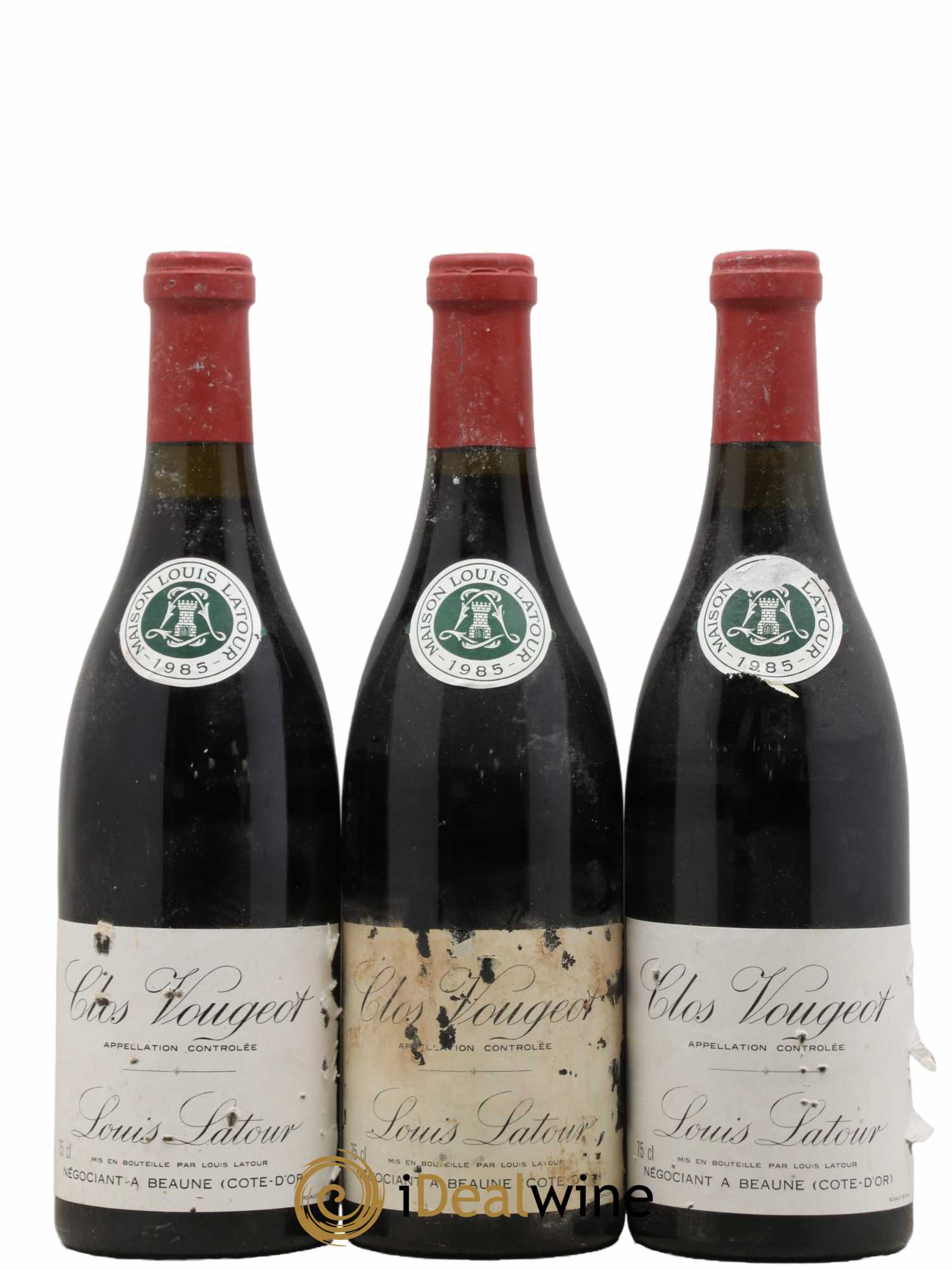 Clos de Vougeot Grand Cru Louis Latour 1985 - Lot de 3 bouteilles - 0