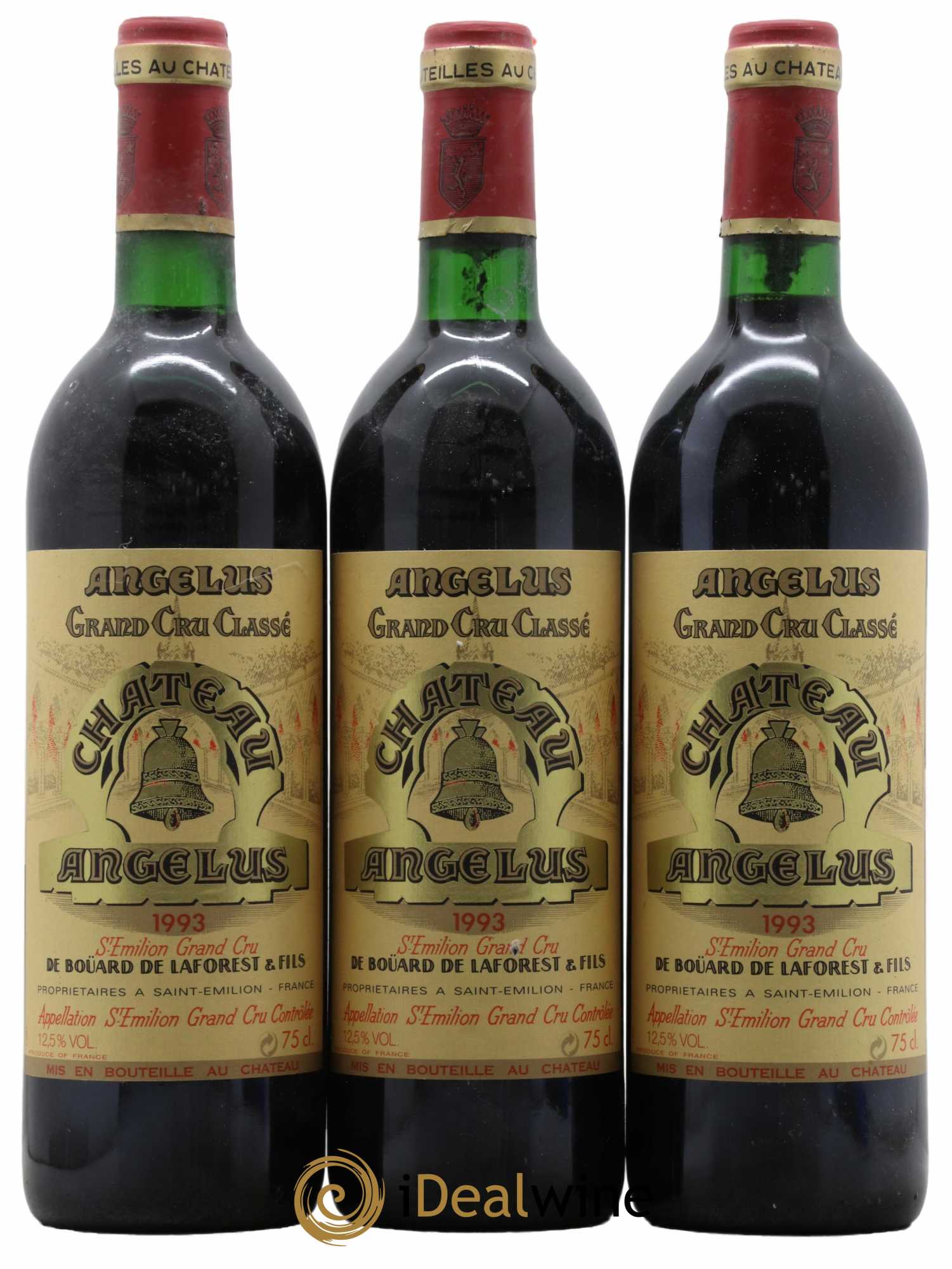 Château Angélus 1er Grand Cru Classé A 1993 - Lot de 3 bouteilles - 0