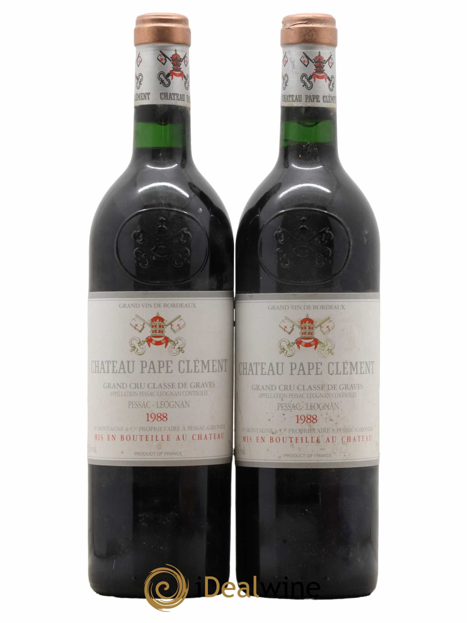 Château Pape Clément Cru Classé de Graves 1988 - Lot de 2 bouteilles - 0