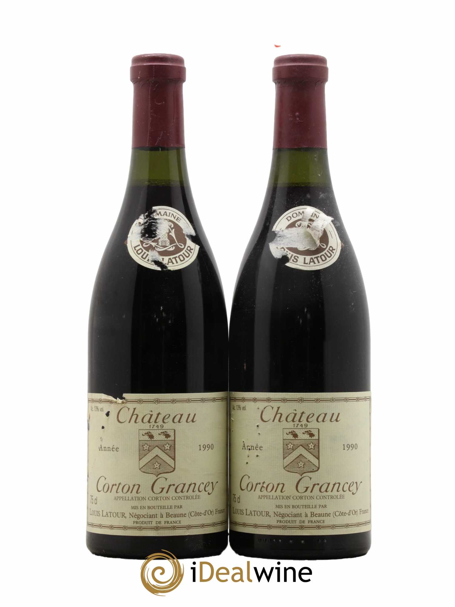 Corton Grand Cru Château Corton Grancey Louis Latour 1990 - Lot de 2 bouteilles - 0