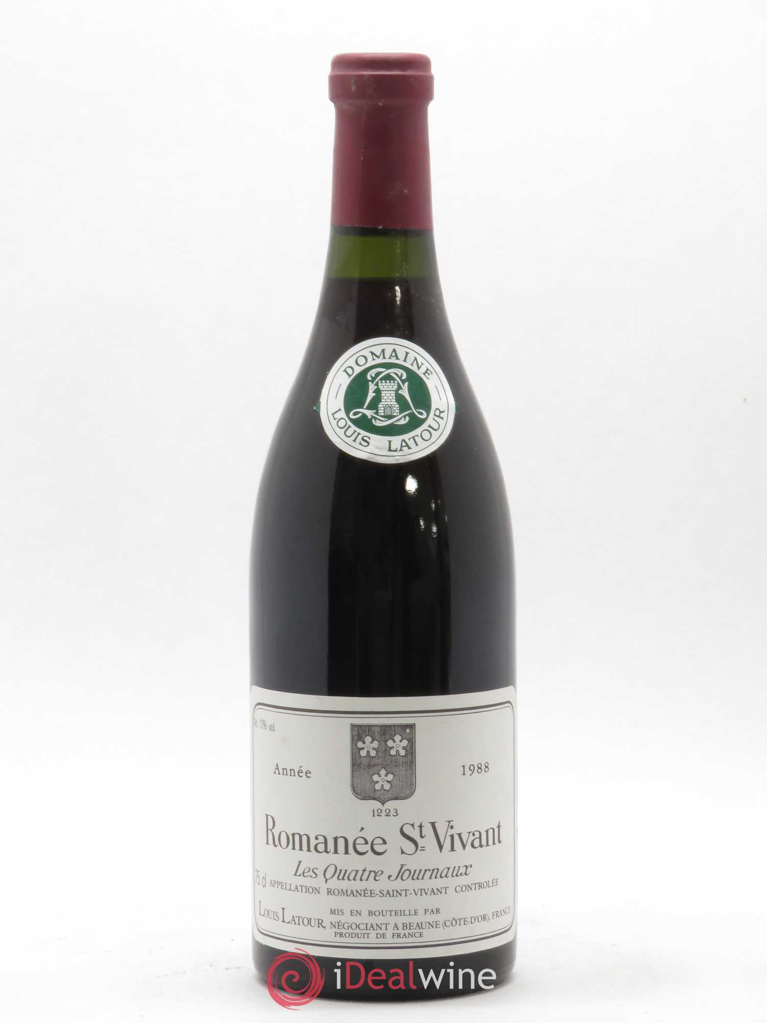 Romanée-Saint-Vivant Grand Cru Les Quatre Journaux Louis Latour 1988 - Lot de 1 bouteille - 0