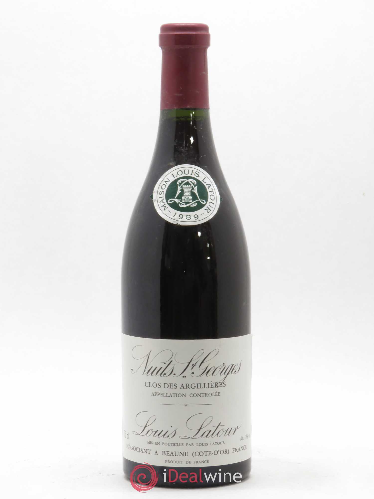 Nuits-Saint-Georges Louis Latour Clos des Argilières 1989 - Posten von 1 Flasche - 0