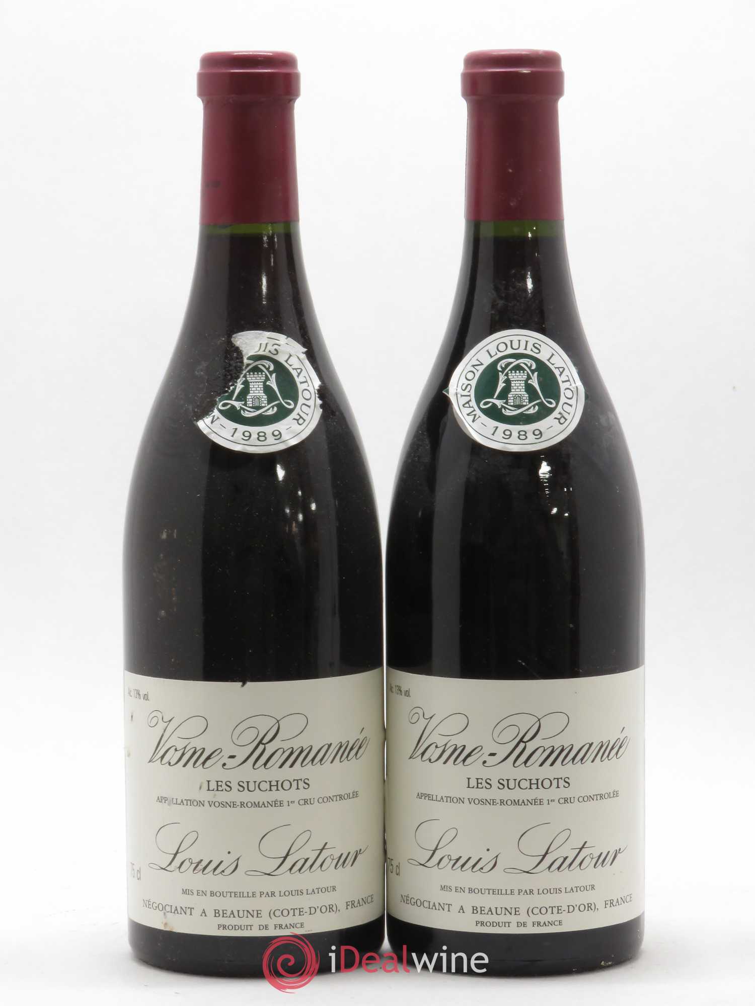 Vosne-Romanée 1er Cru Les Suchots Louis Latour 1989 - Posten von 2 Flaschen - 0
