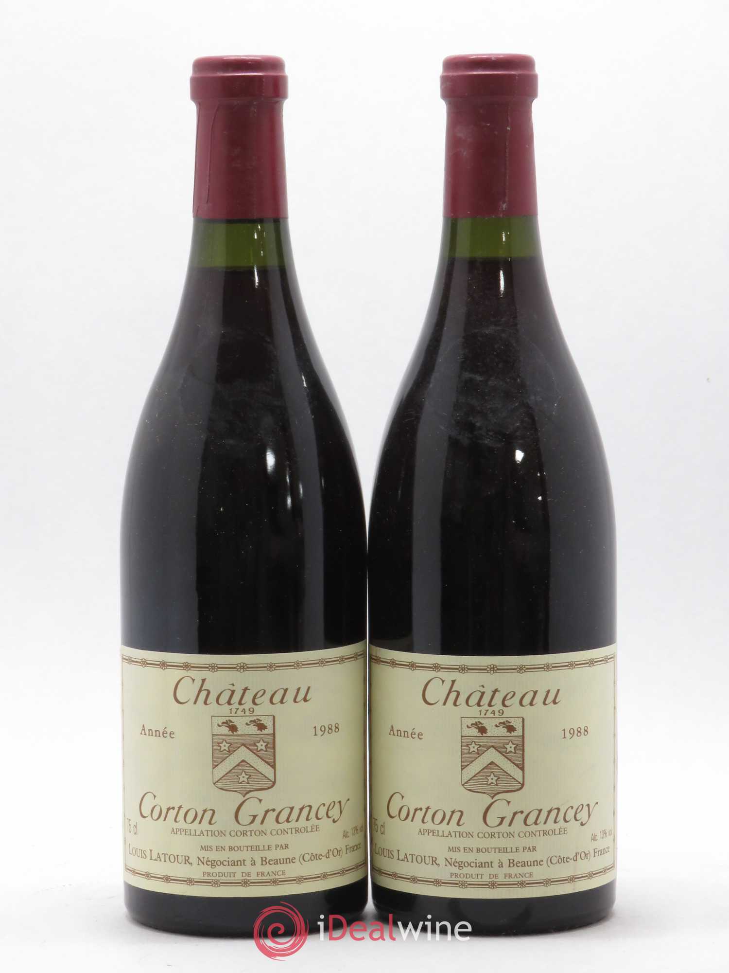 Corton Grand Cru Château Corton Grancey Louis Latour 1988 - Lot de 2 bouteilles - 0