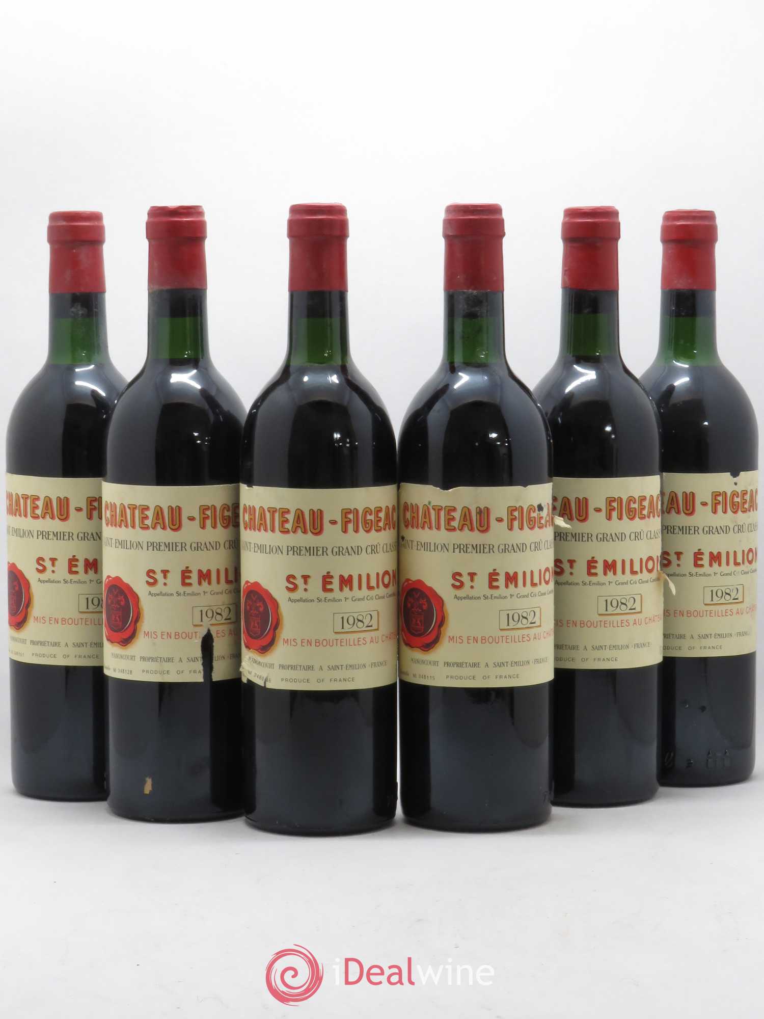 Château Figeac 1er Grand Cru Classé A 1982 - Lot de 6 bouteilles - 0