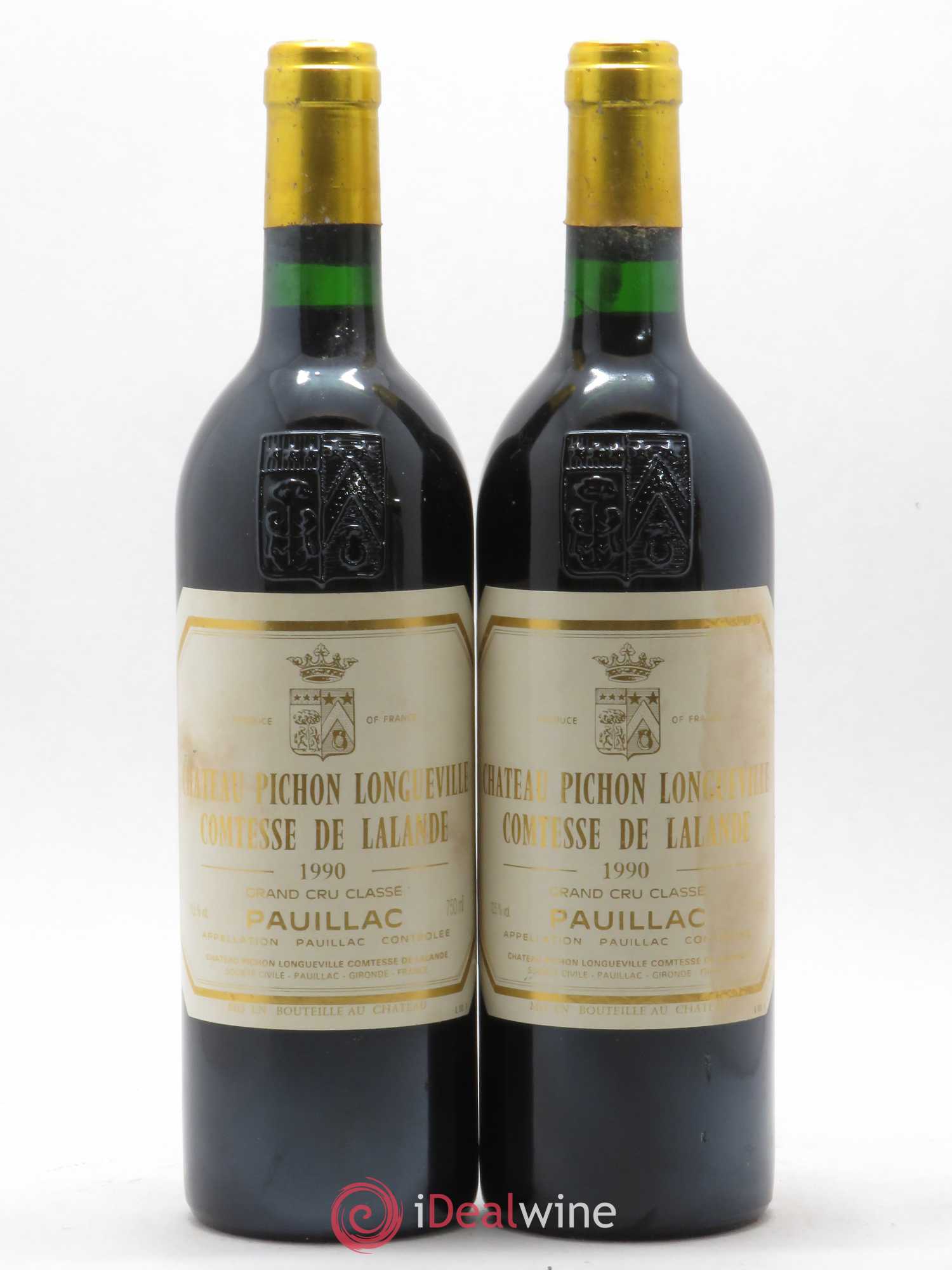 Château Pichon Longueville Comtesse de Lalande 2ème Grand Cru Classé 1990 - Lot de 2 bouteilles - 0