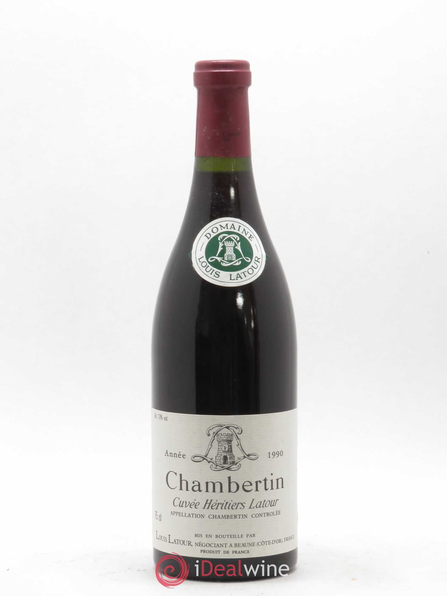 Chambertin Grand Cru Cuvée Héritiers Latour Louis Latour 1990 - Lot de 1 bouteille - 0