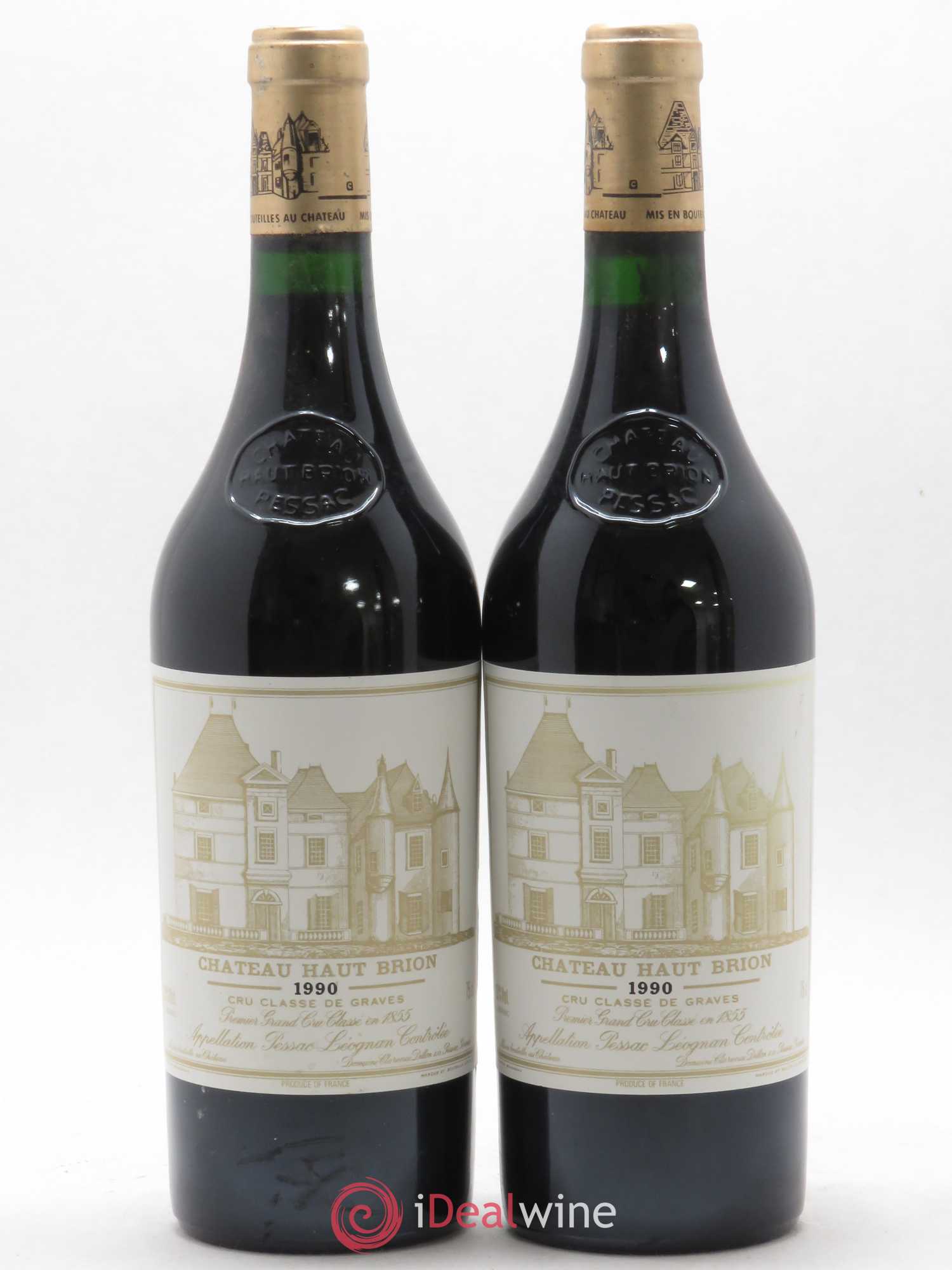 Château Haut Brion 1er Grand Cru Classé 1990 - Lot de 2 bouteilles - 0