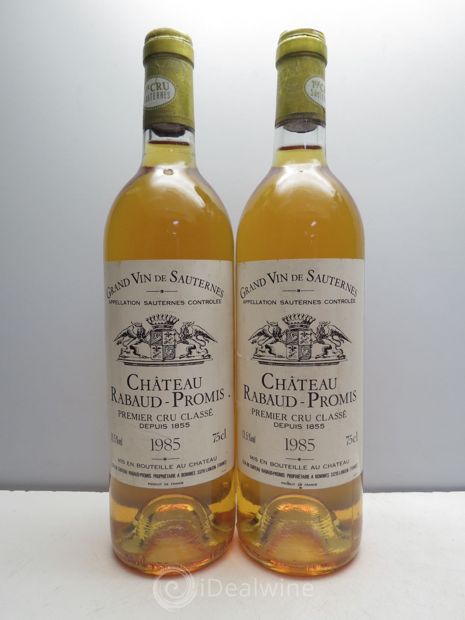 Château Rabaud Promis 1er Grand Cru Classé (sans prix de réserve - no reserve) 1985 - Lotto di 2 bottiglie - 0