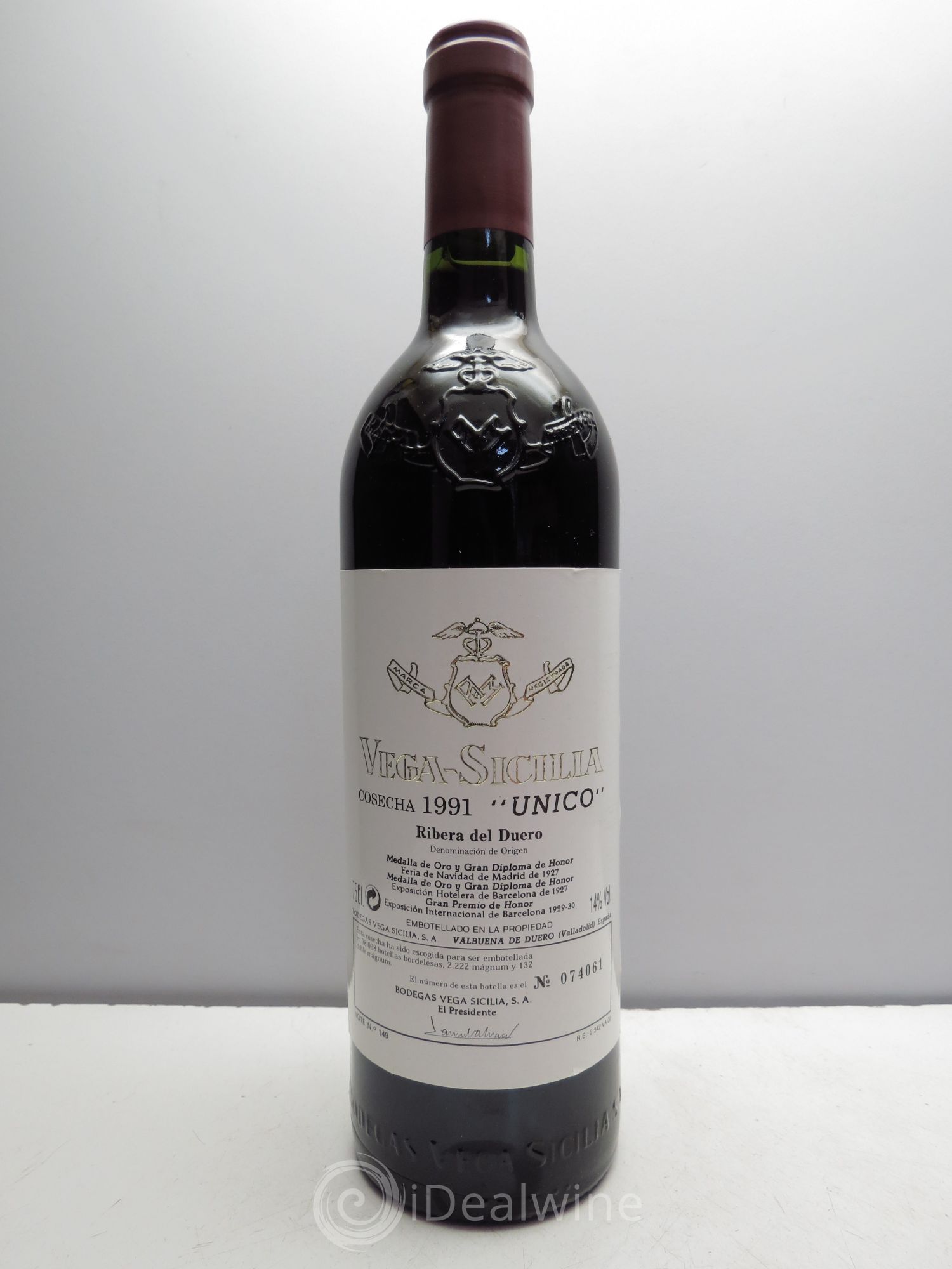 Ribera Del Duero DO Vega Sicilia Unico Famille Alvarez 1991 - Lot de 1 bouteille - 0