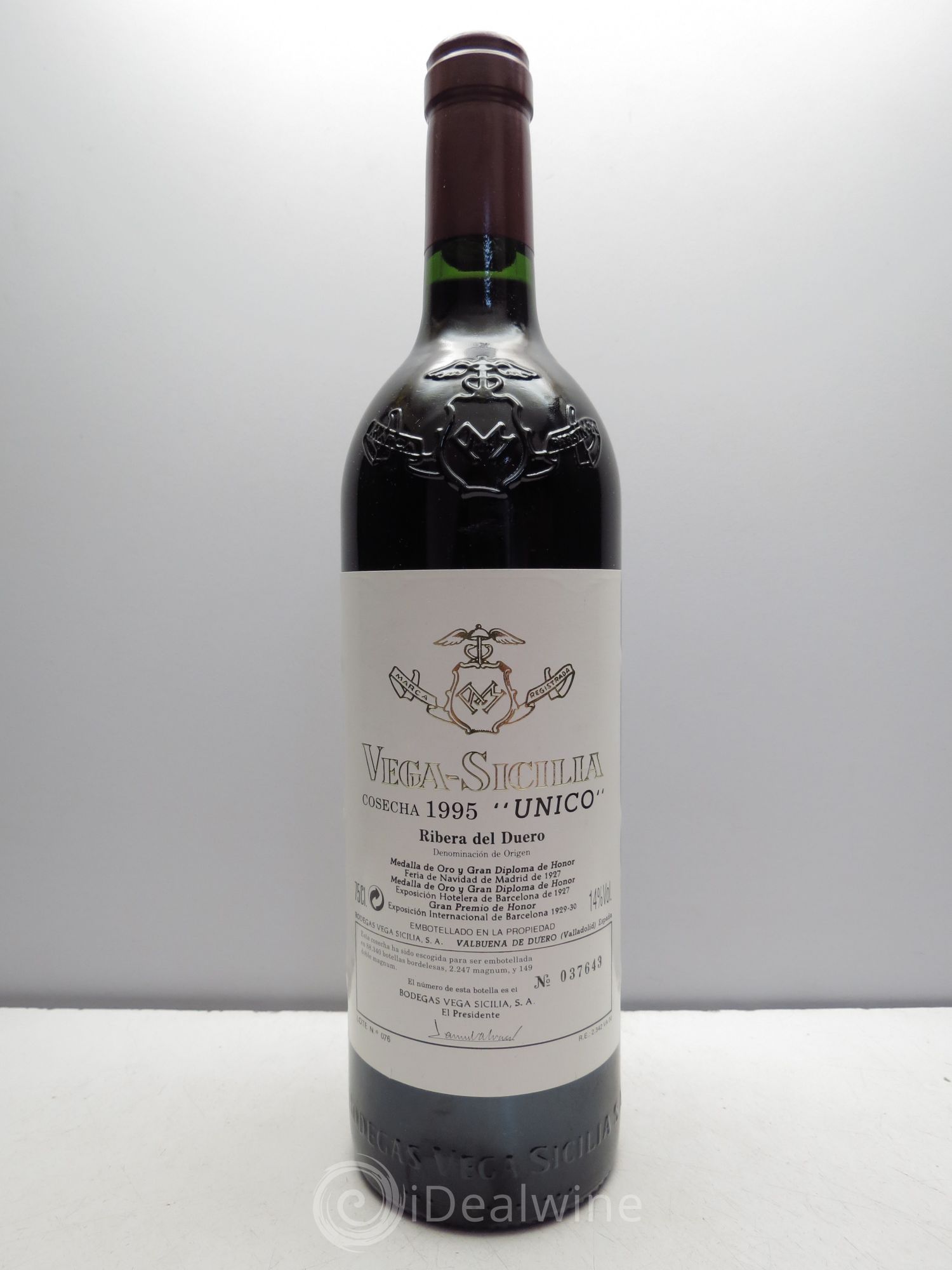 Ribera Del Duero DO Vega Sicilia Unico Famille Alvarez 1995 - Lot de 1 bouteille - 0