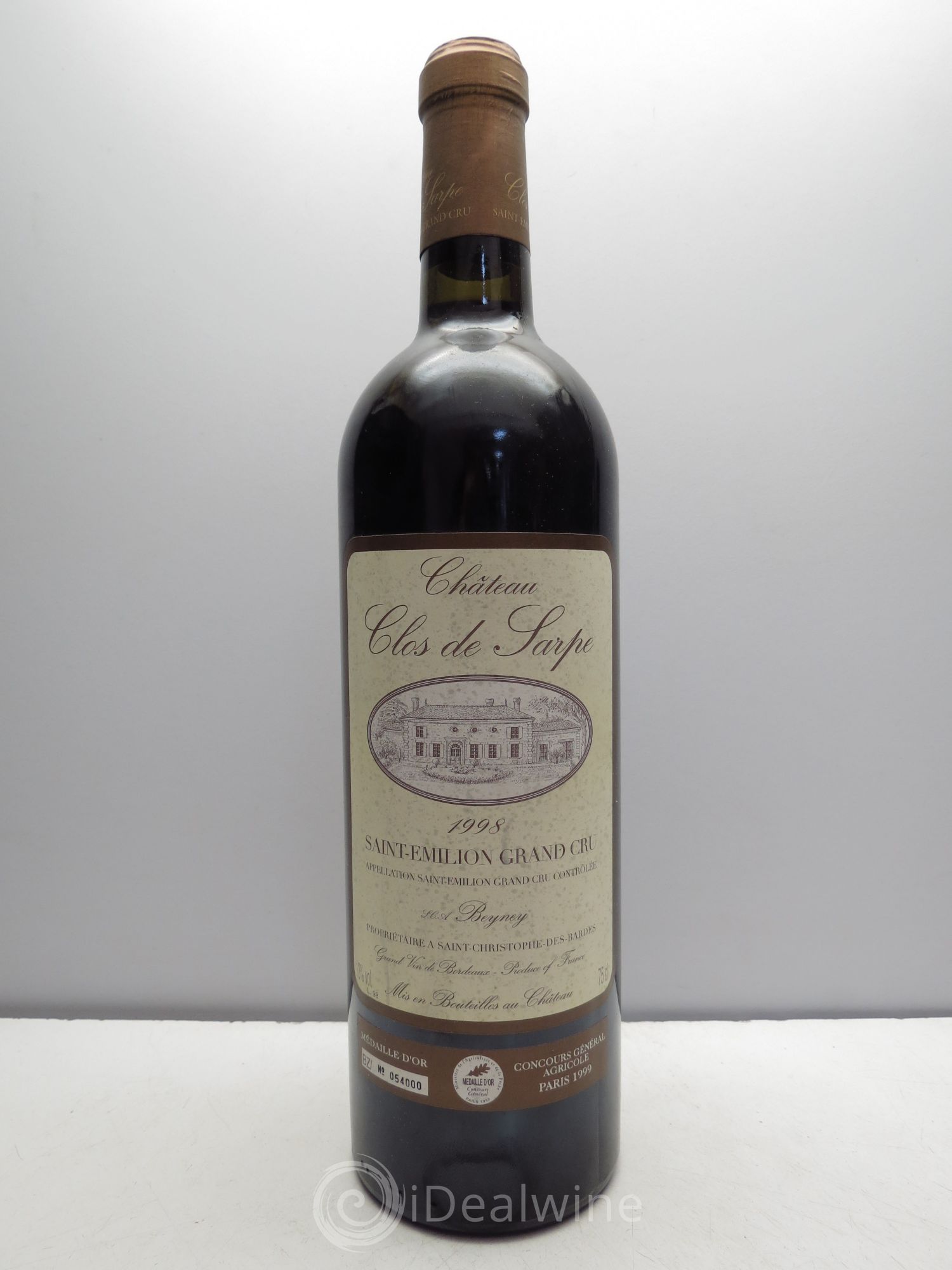 Clos de Sarpe Grand Cru Classé (sans prix de réserve / no reserve) 1998 - Posten von 1 Flasche - 0