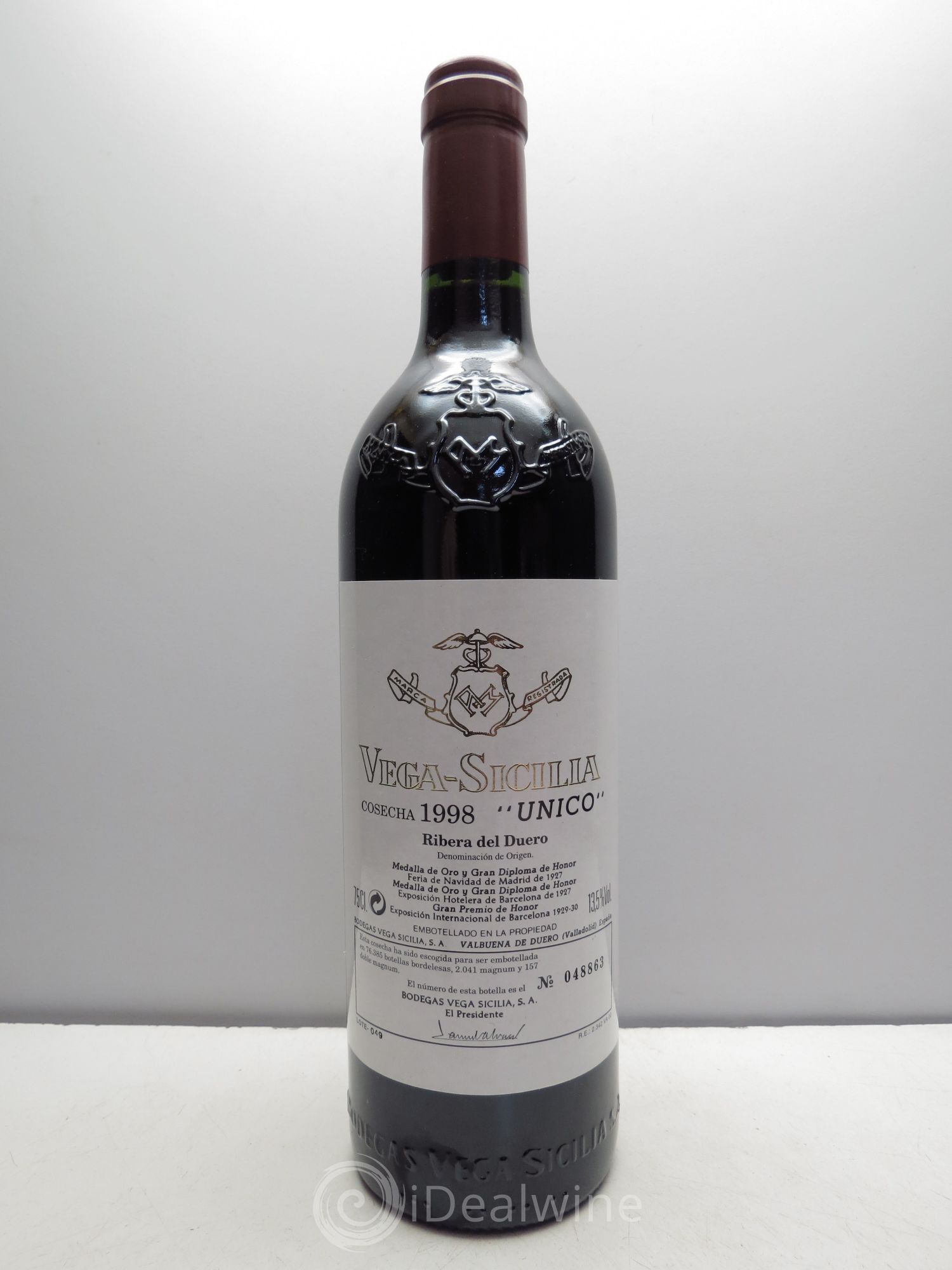 Ribera Del Duero DO Vega Sicilia Unico Famille Alvarez 1998 - Lot de 1 bouteille - 0
