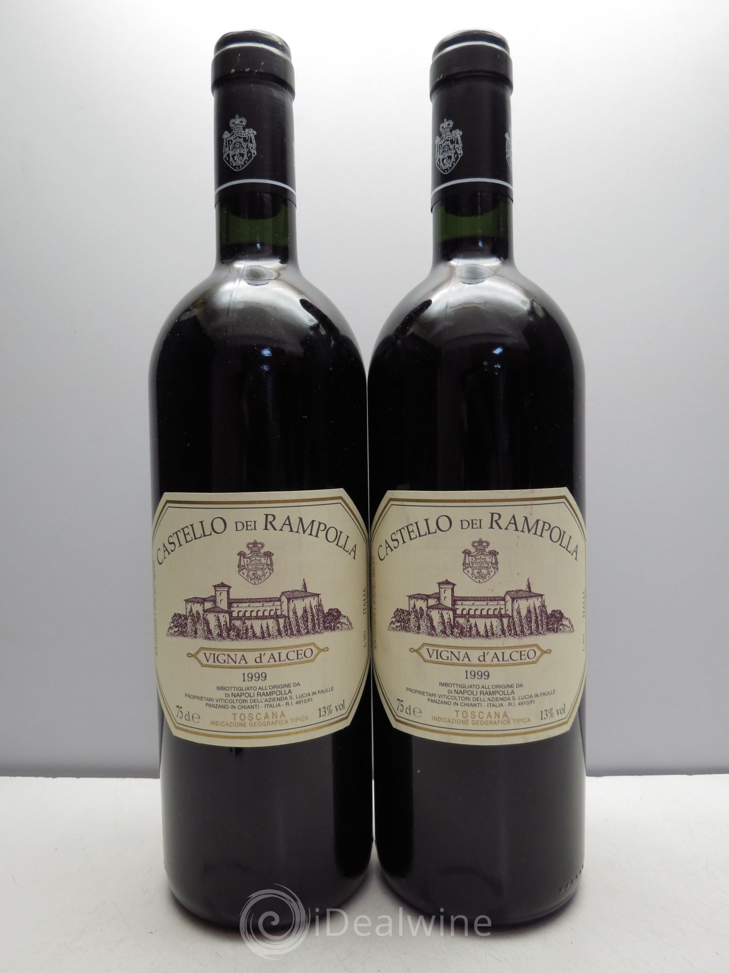Toscana IGT Castello Dei Rampolla Vigna d'Alceo 1999 - Lot de 2 bouteilles - 0