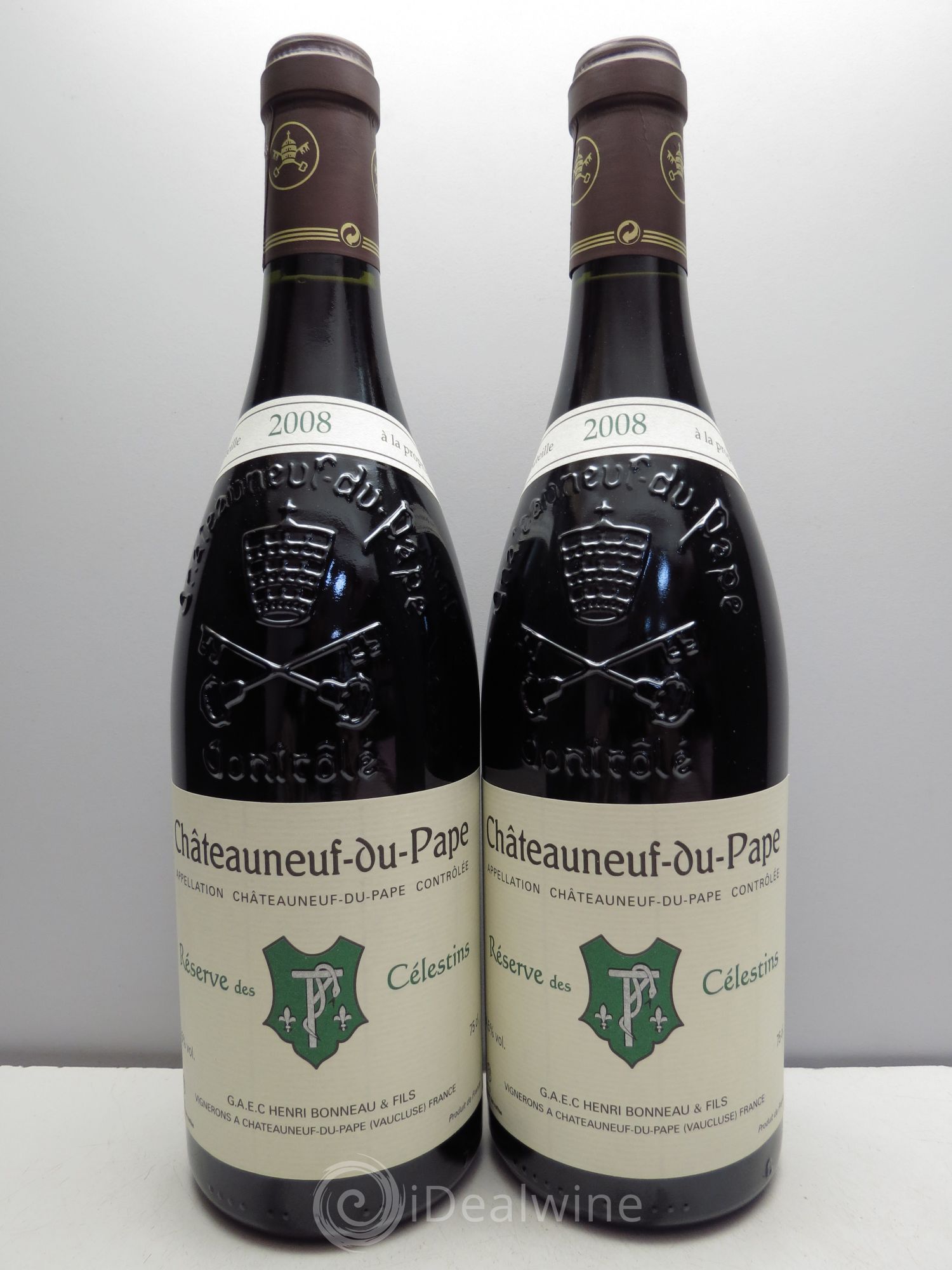 Châteauneuf-du-Pape Réserve des Célestins Henri Bonneau & Fils 2008 - Lot de 2 bouteilles - 0