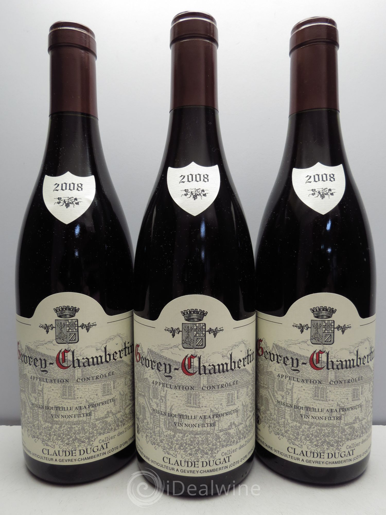 Gevrey-Chambertin Claude Dugat 2008 - Lot de 3 bouteilles - 0