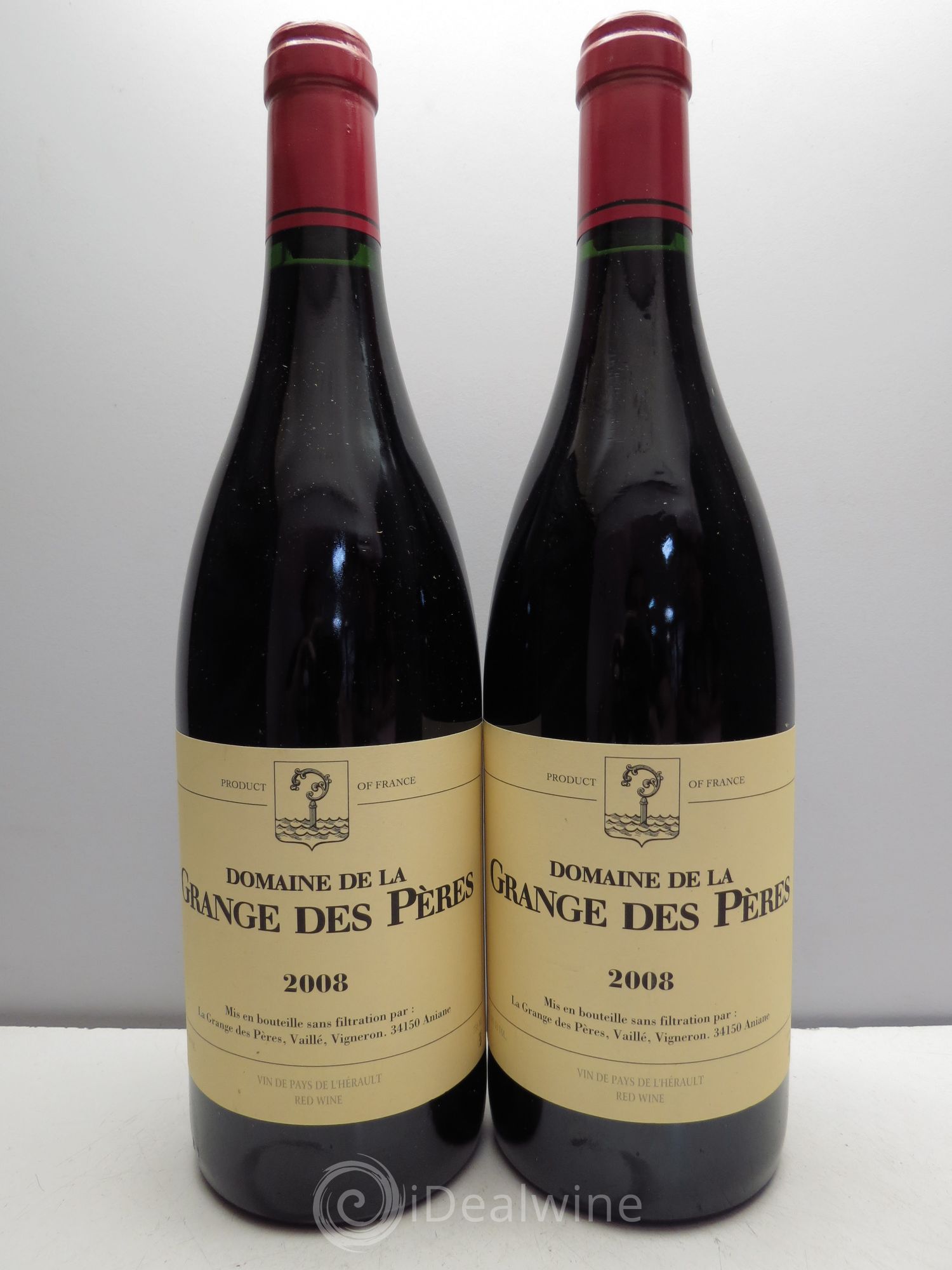 Pays d'Hérault Grange des Pères Laurent Vaillé 2008 - Lot de 2 bouteilles - 0