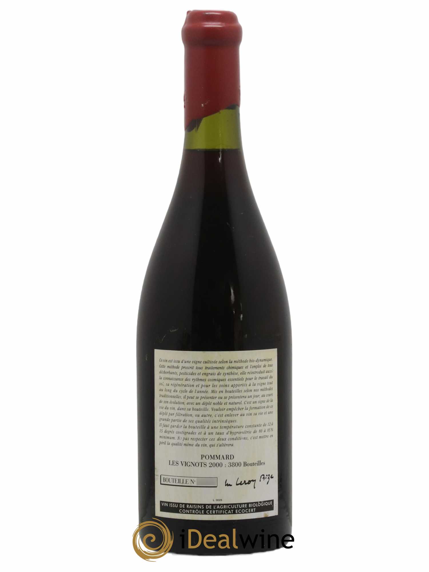 Pommard Les Vignots Leroy (Domaine) 2000 - Lot of 1 bottle - 1