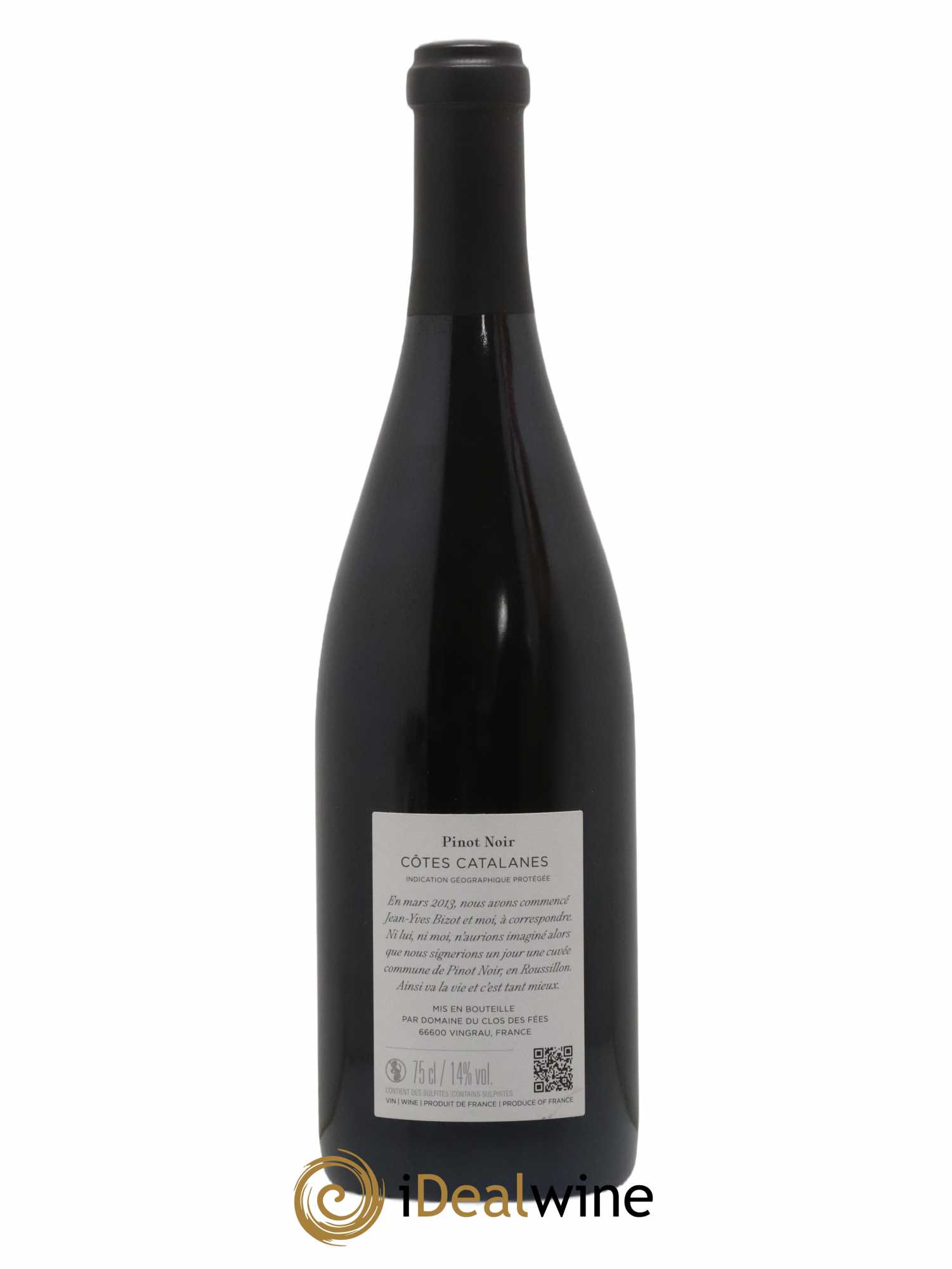 Côtes Catalanes Clos des Fées 100 Phrases pour éventails Hervé Bizeul 2020 - Lot de 1 bouteille - 1