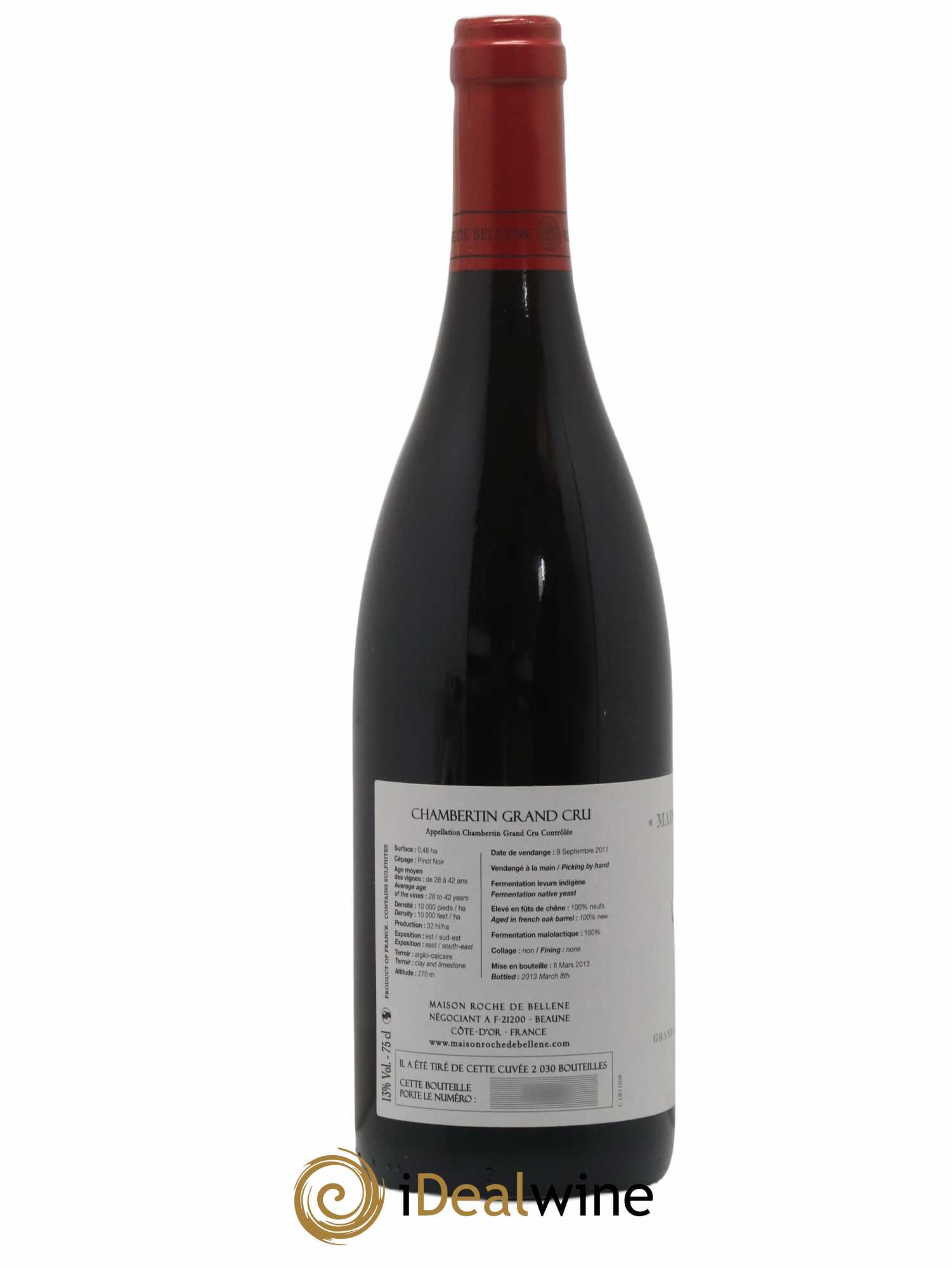 Chambertin Grand Cru Maison Roche de Bellene 2011 - Lot de 1 bouteille - 1