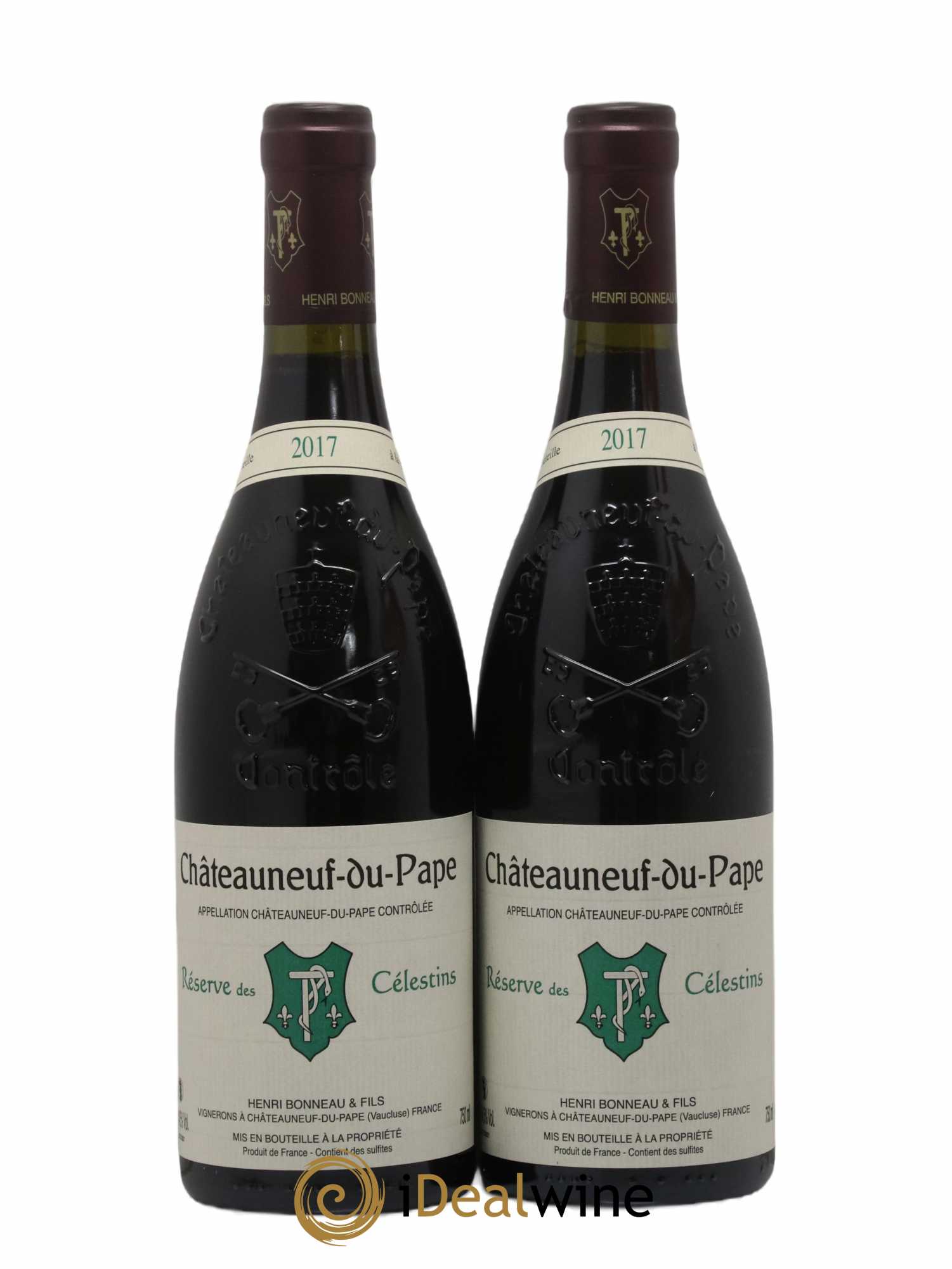 Châteauneuf-du-Pape Réserve des Célestins Henri Bonneau & Fils 2017 - Lot of 2 bottles - 0
