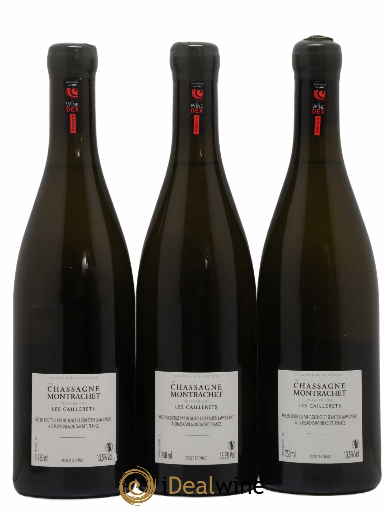 Chassagne-Montrachet 1er Cru Les Caillerets Lamy-Caillat (Domaine) 2018 - Lot de 3 bouteilles - 1