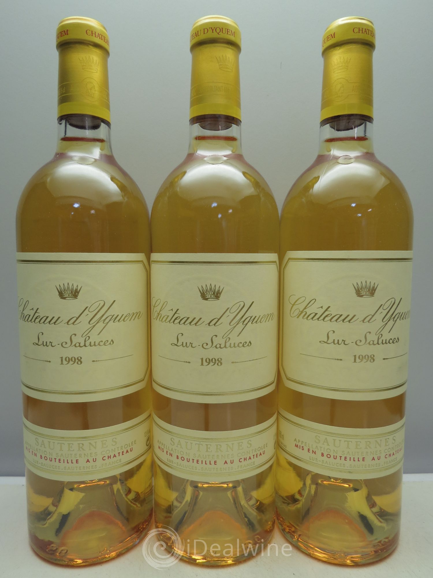 Château d' Yquem 1er Cru Classé Supérieur 1998 - Lotto di 3 bottiglie - 0