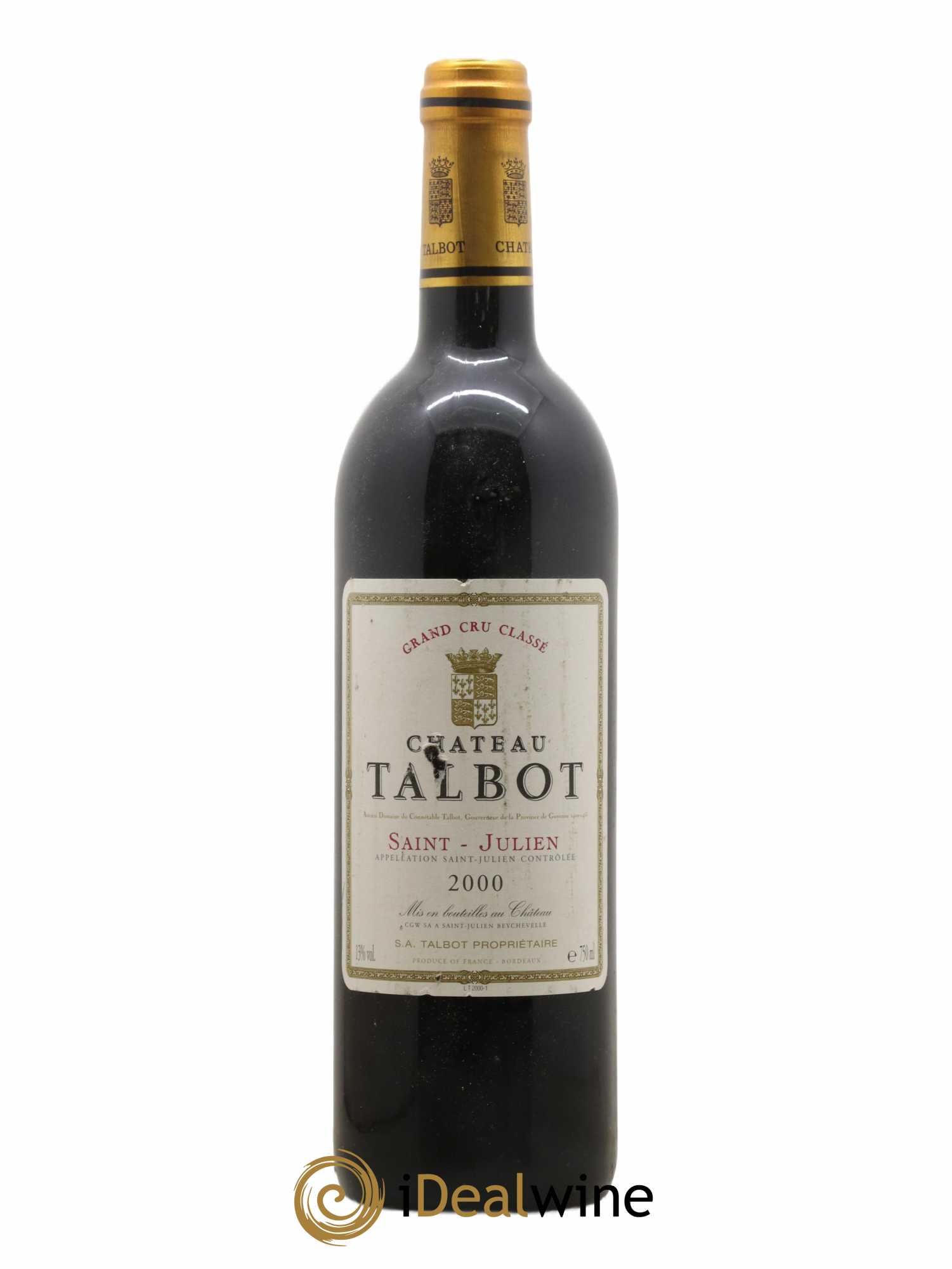 Château Talbot 4ème Grand Cru Classé 2000 - Lot de 1 bouteille - 0