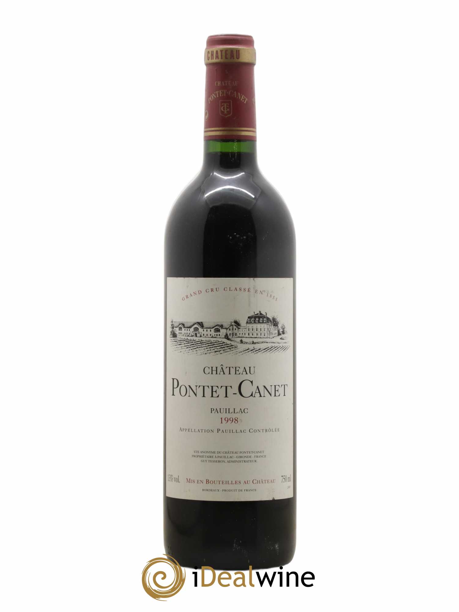 Château Pontet Canet 5ème Grand Cru Classé 1998 - Lot de 1 bouteille - 0