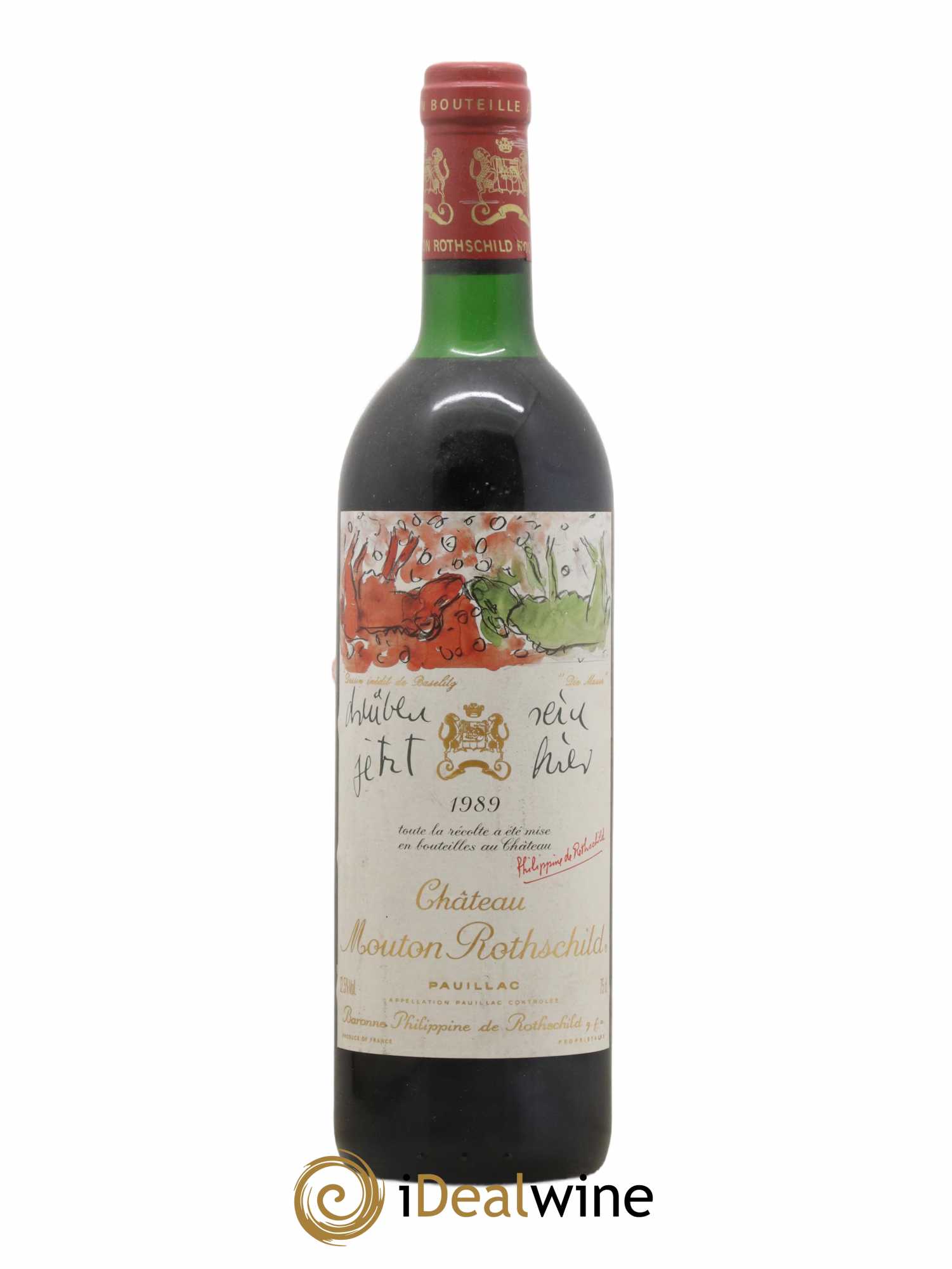 Château Mouton Rothschild 1er Grand Cru Classé 1989 - Lot de 1 bouteille - 0