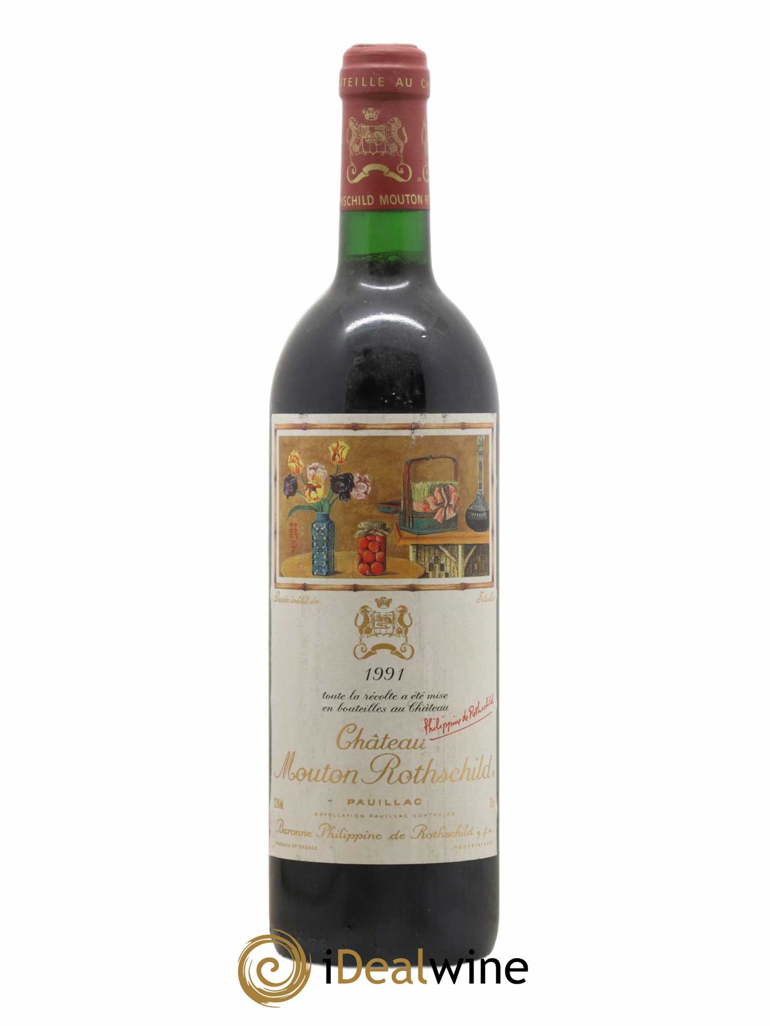 Château Mouton Rothschild 1er Grand Cru Classé 1991 - Lot de 1 bouteille - 0