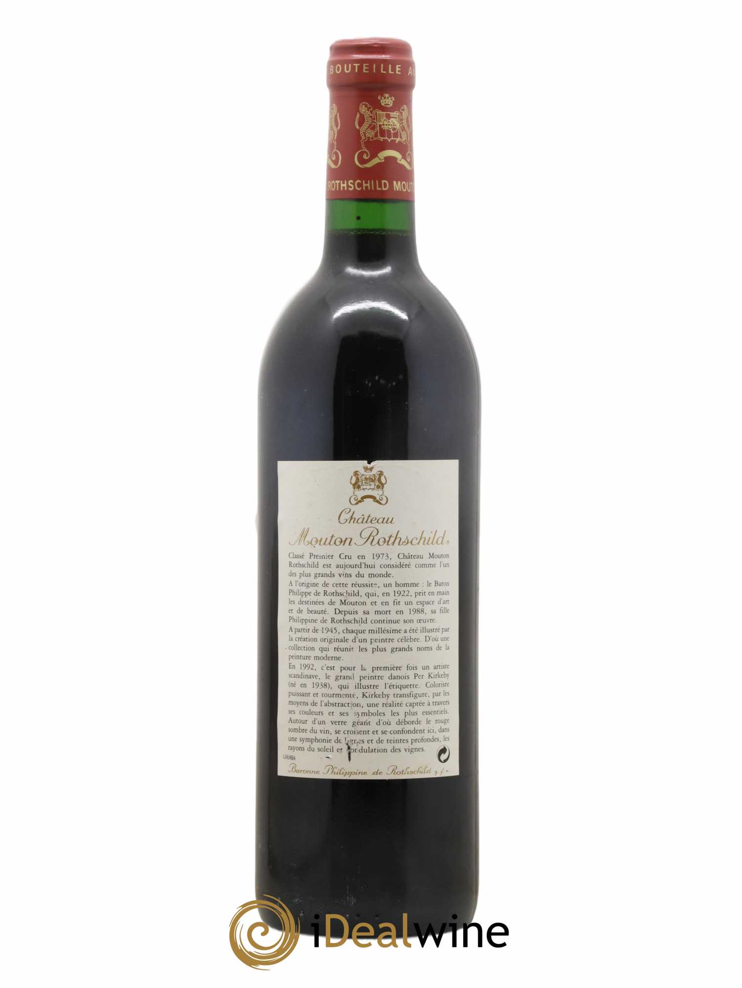 Château Mouton Rothschild 1er Grand Cru Classé 1992 - Lot de 1 bouteille - 1