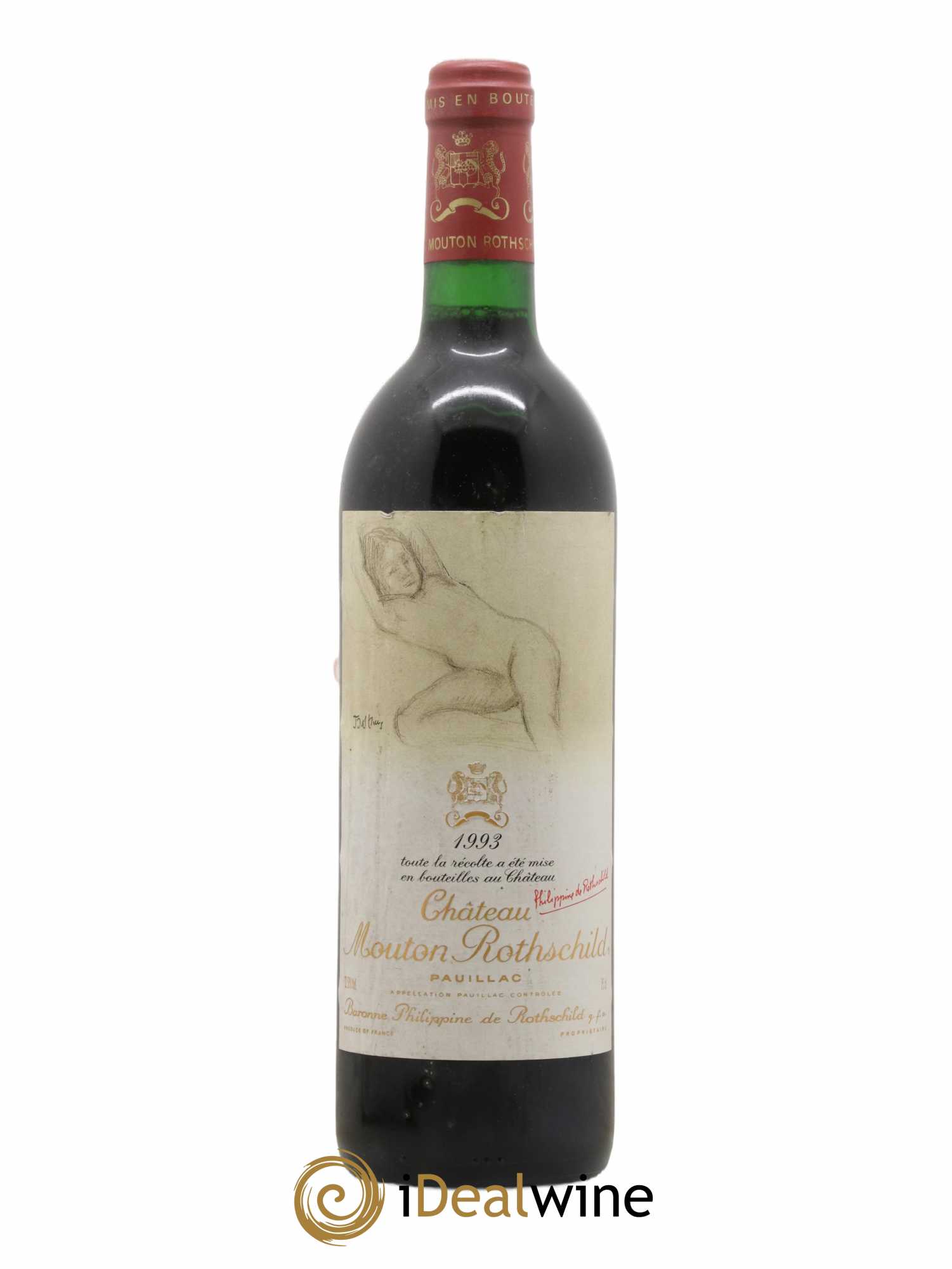 Château Mouton Rothschild 1er Grand Cru Classé 1993 - Lot de 1 bouteille - 0