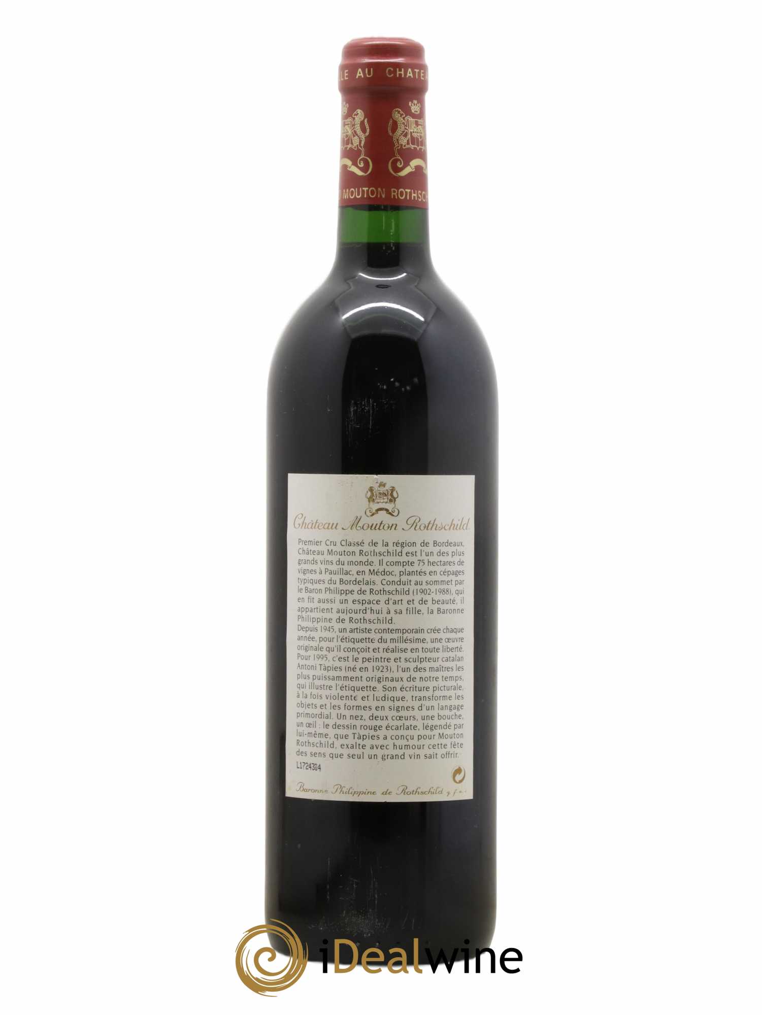 Château Mouton Rothschild 1er Grand Cru Classé 1995 - Lot of 1 bottle - 1