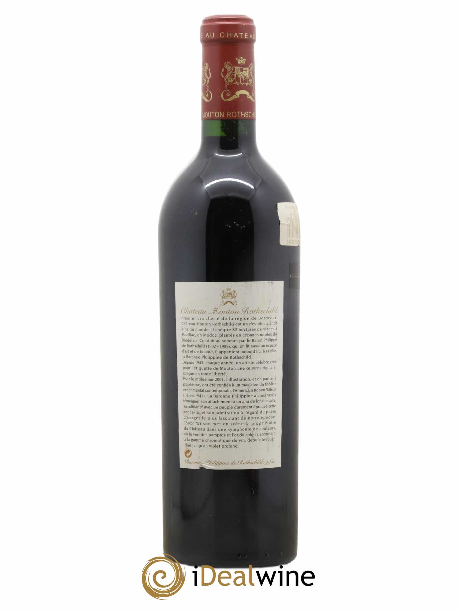 Château Mouton Rothschild 1er Grand Cru Classé 2001 - Lot de 1 bouteille - 1