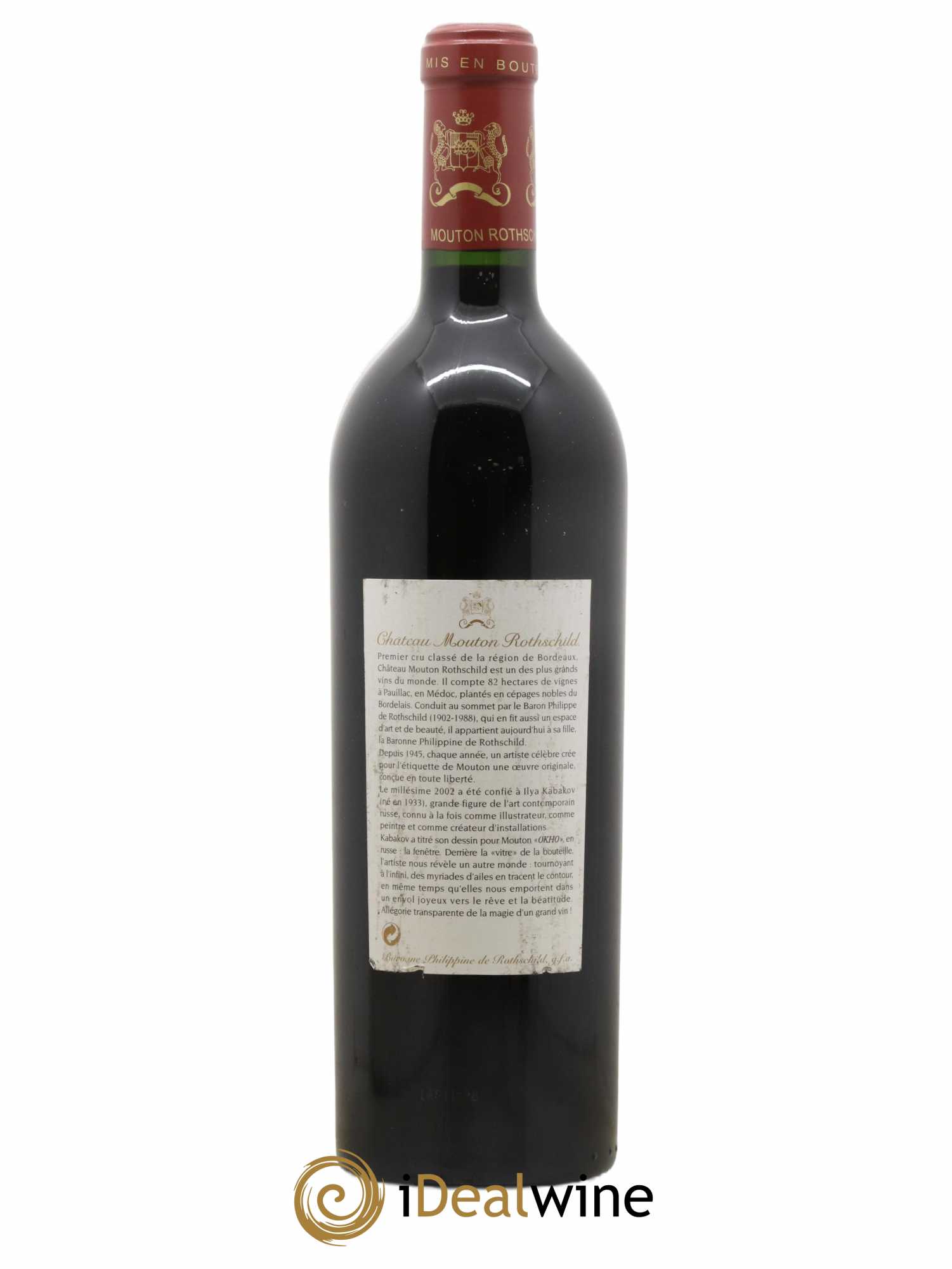 Château Mouton Rothschild 1er Grand Cru Classé 2002 - Lot de 1 bouteille - 1
