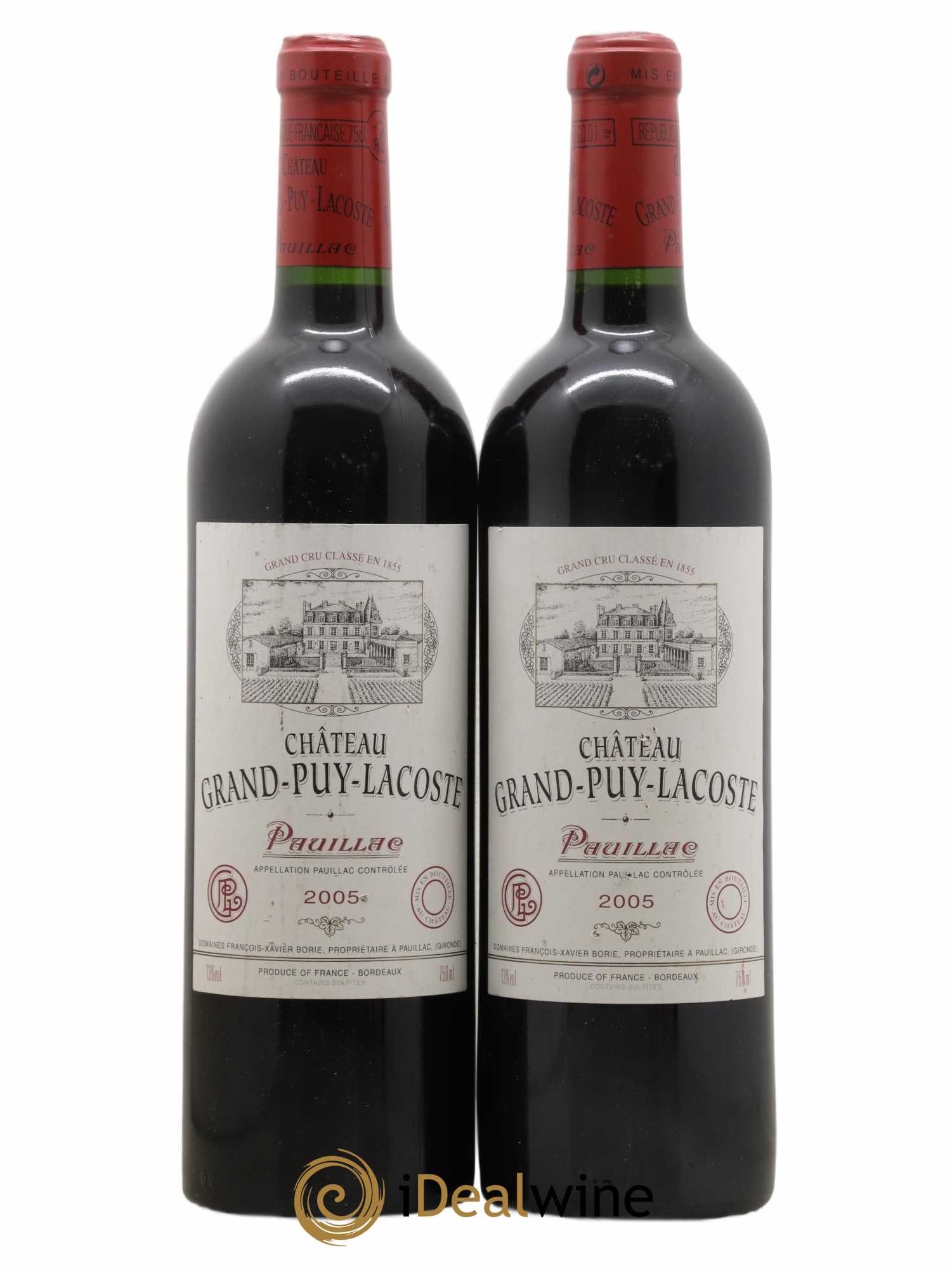Château Grand Puy Lacoste 5ème Grand Cru Classé 2005 - Lot de 2 bouteilles - 0