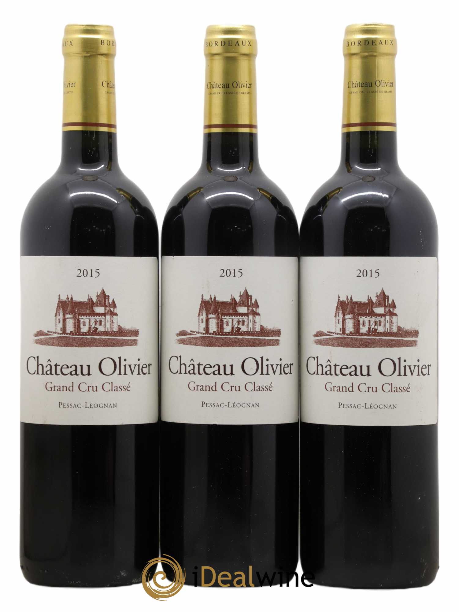 Château Olivier Cru Classé de Graves 2015 - Lot de 3 bouteilles - 0